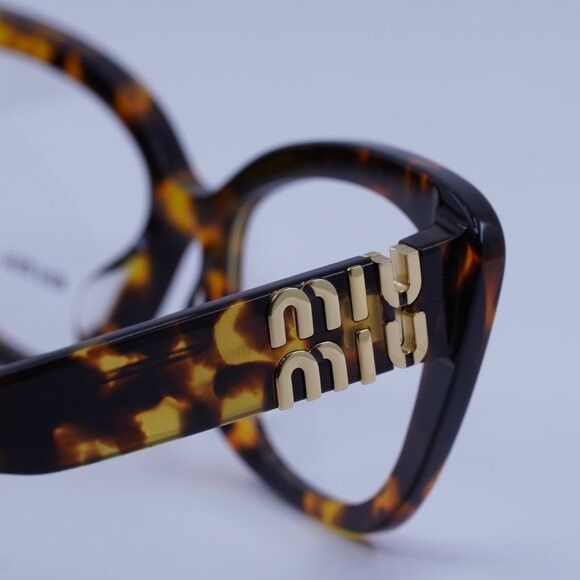 Miu Miu Miu Miu MU05VV VAU1O1 Eyeglasses Honey Havana 53mm Cat Eye Size ONE SIZE - 7 Thumbnail