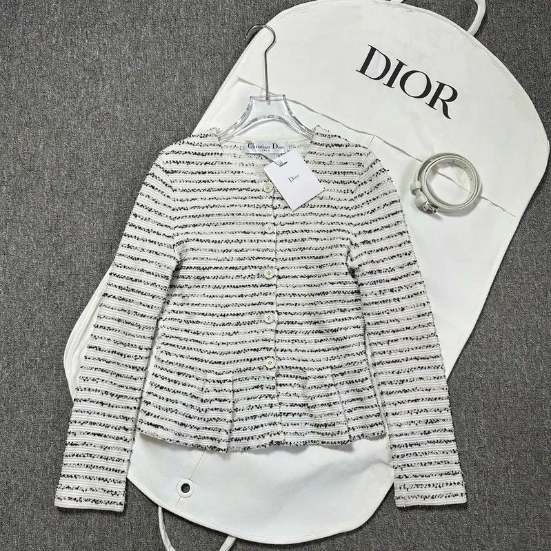 Dior Dior Cotton Blend Embroidered Jacket for Women 0089 Size M / US 6-8 / IT 42-44 - 1 Thumbnail