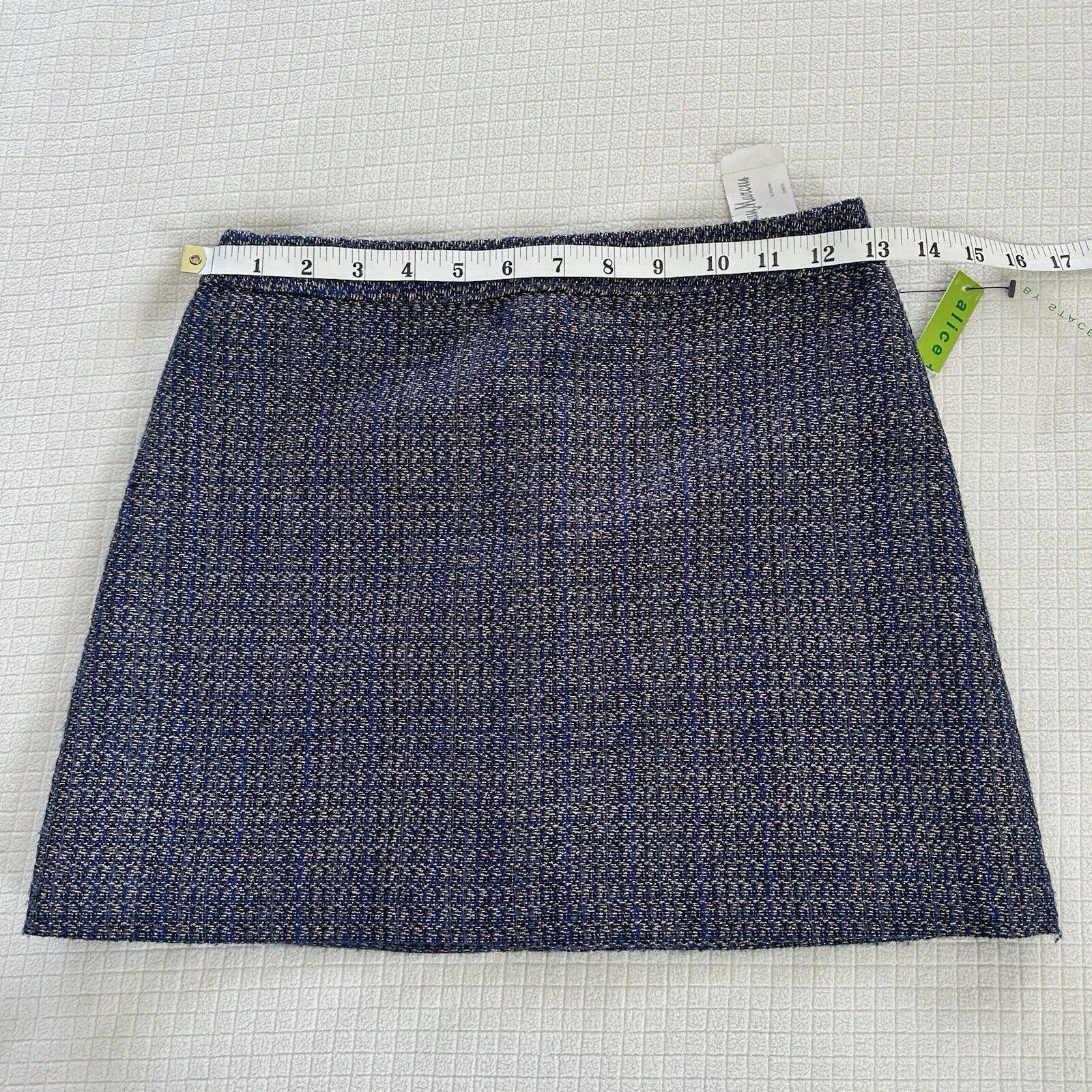 Alice + Olivia Alice Olivia Metallic Navy Mini Skirt Size 2 NWT Size 26" / US 2 / IT 38 - 1 Thumbnail