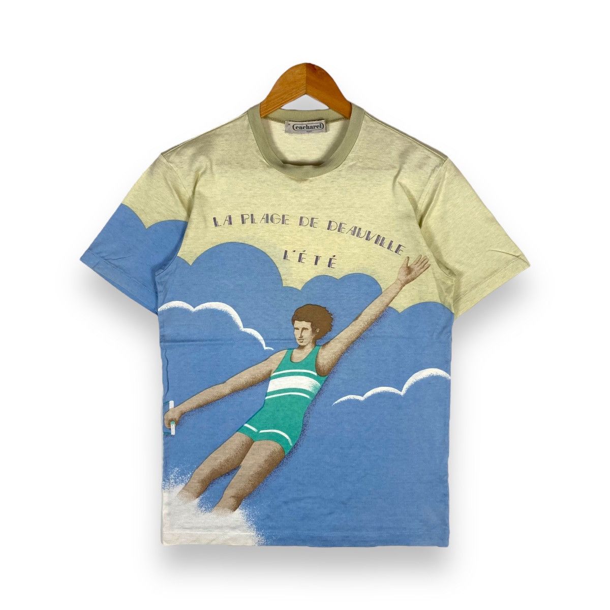 Vintage VINTAGE 80's DEAUVILLE BEACH SUMMER SURF ART GRAPHIC TEE Size US S / EU 44-46 / 1 - 1 Thumbnail