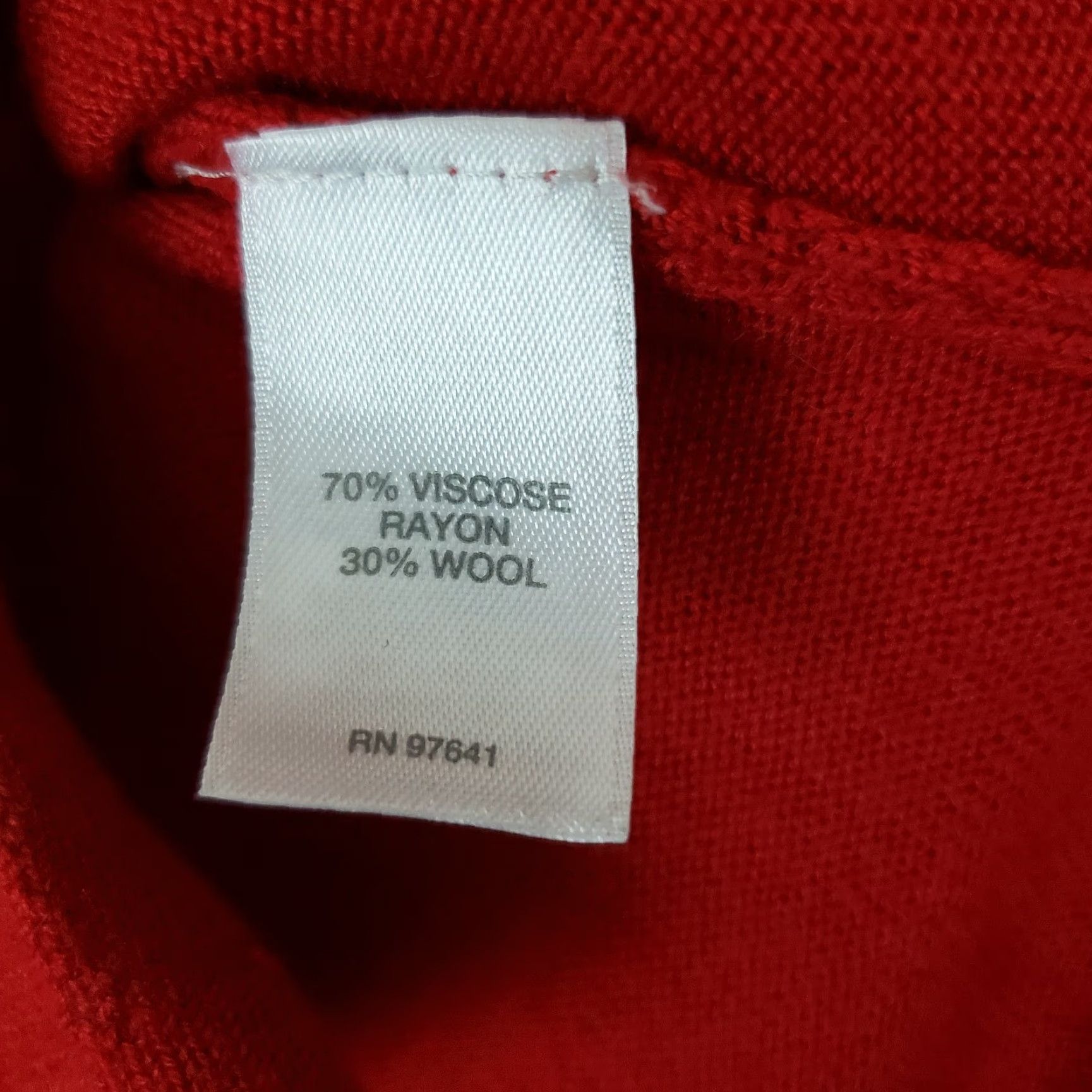 J. Jill VINTAGE J Jill Womens Sweater XS Solid Red Long Sleeve Viscose Wool Blend Size XS / US 0-2 / IT 36-38 - 5 Thumbnail