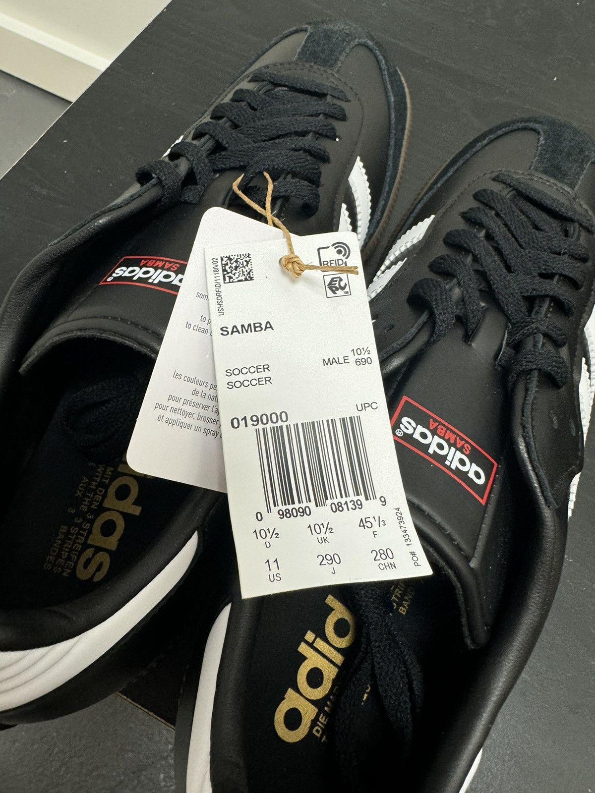 Adidas Adidas samba leather black Size US 11 / EU 44 - 6 Thumbnail