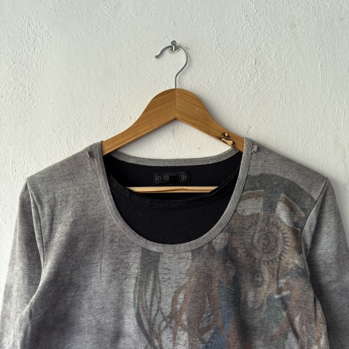 Japanese Brand 2000s in the attic ox bone feather lgb ifsix long sleeve Size US L / EU 52-54 / 3 - 5 Thumbnail