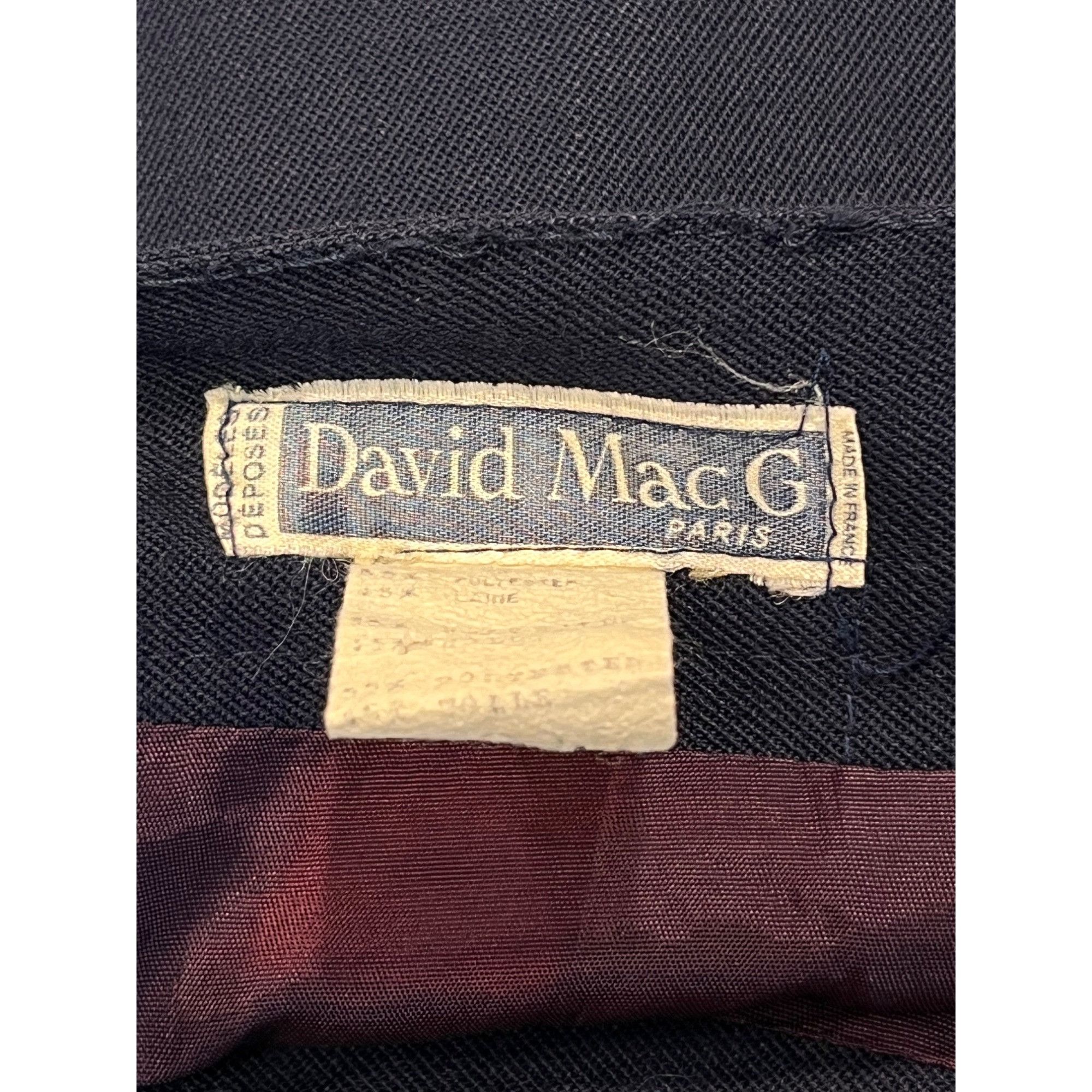 Other Vintage 80s David Mac G Paris Navy Mid Skirt Size 28" / US 6 / IT 42 - 4 Thumbnail