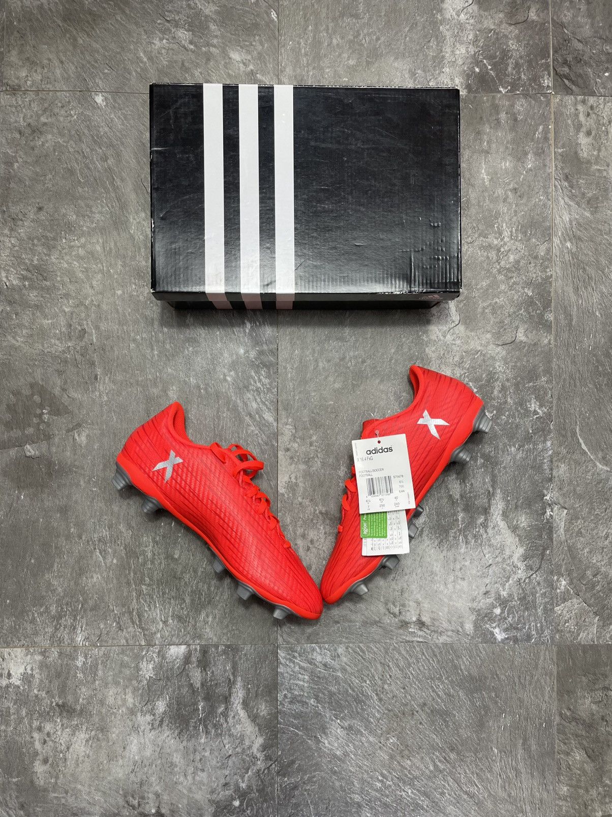 Adidas AdidasX 16.4 FxG Soccer Cleats Solar Red Silver Men’s Size US 7 / EU 40 - 3 Thumbnail