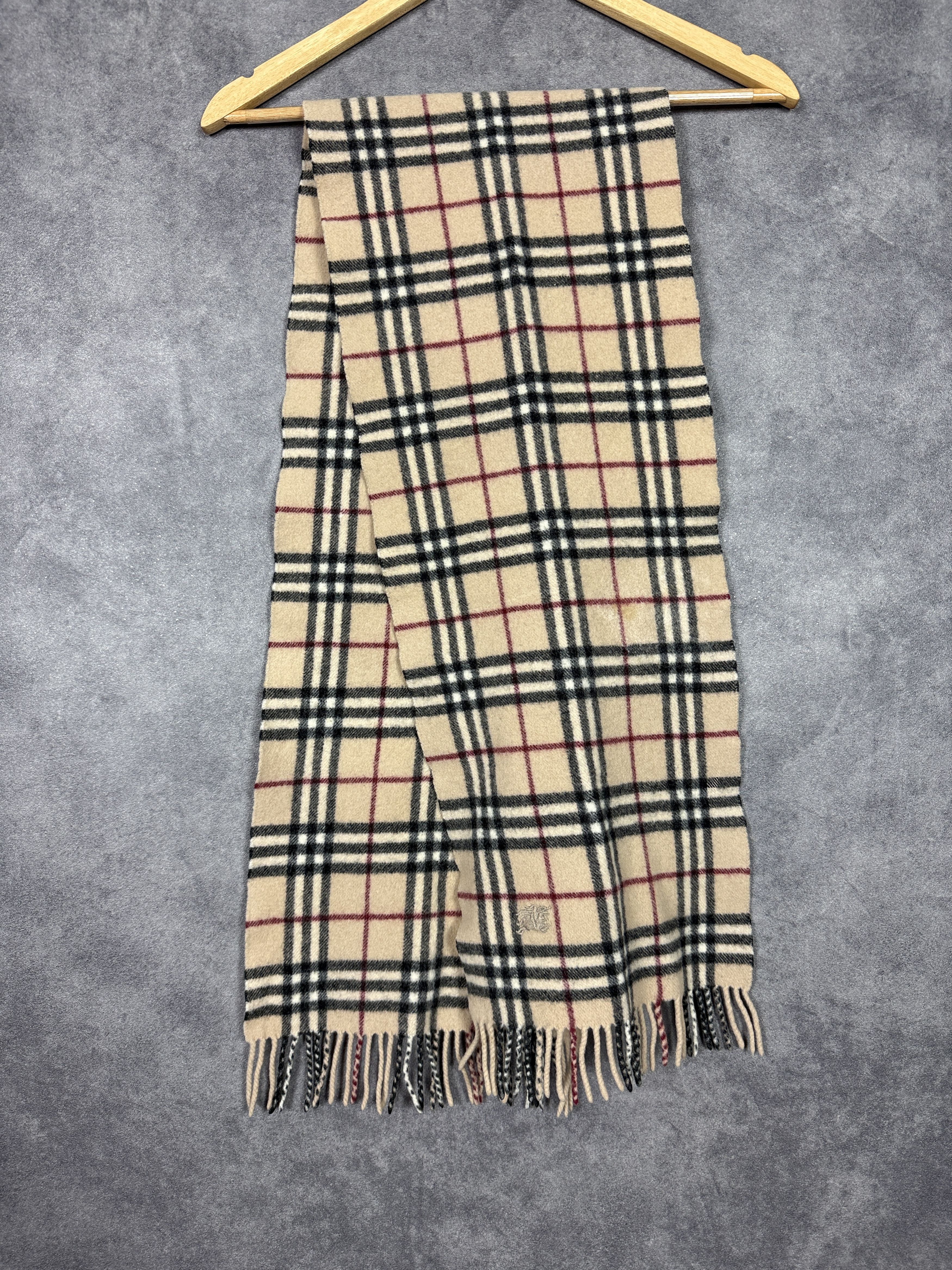 Burberry Burberry wool scarf Nova Check classic beige plaid Size ONE SIZE - 5 Thumbnail