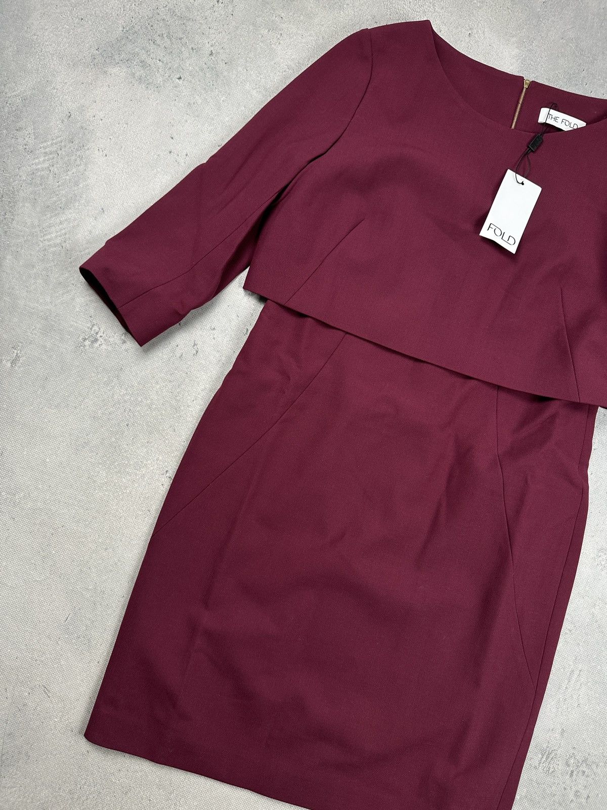 Other The Fold London Northcote Plum Midi Dress Minimal Luxury Lux Size L / US 10 / IT 46 - 2 Thumbnail