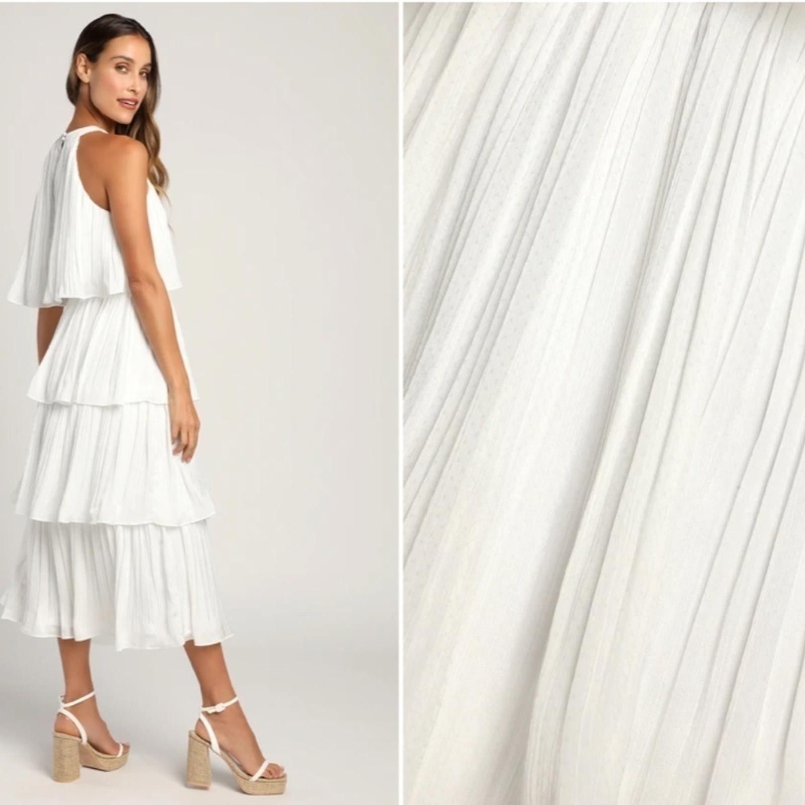 Lulus LULU's Wedding Bridal Shower Honeymoon Midi Dress Size S / US 4 / IT 40 - 3 Thumbnail