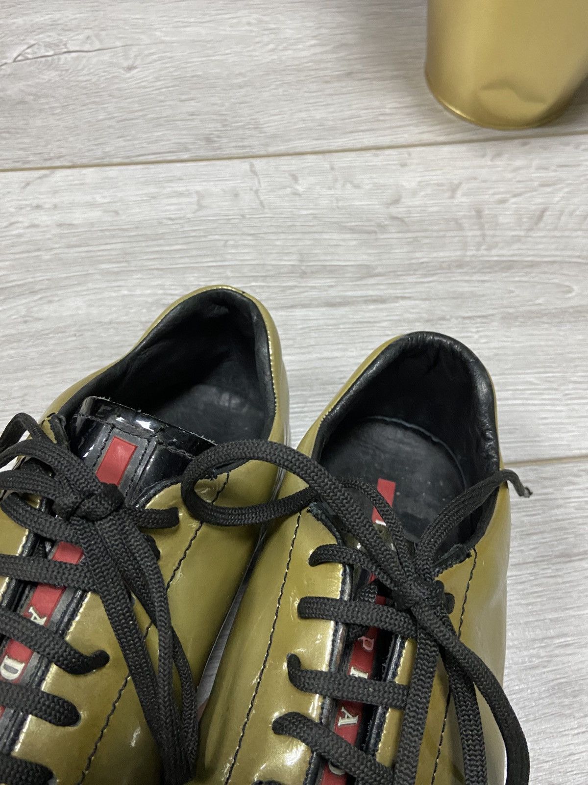 Prada Prada RARE red tab vintage lacquered sneakers logo Size US 7 / EU 40 - 15 Thumbnail