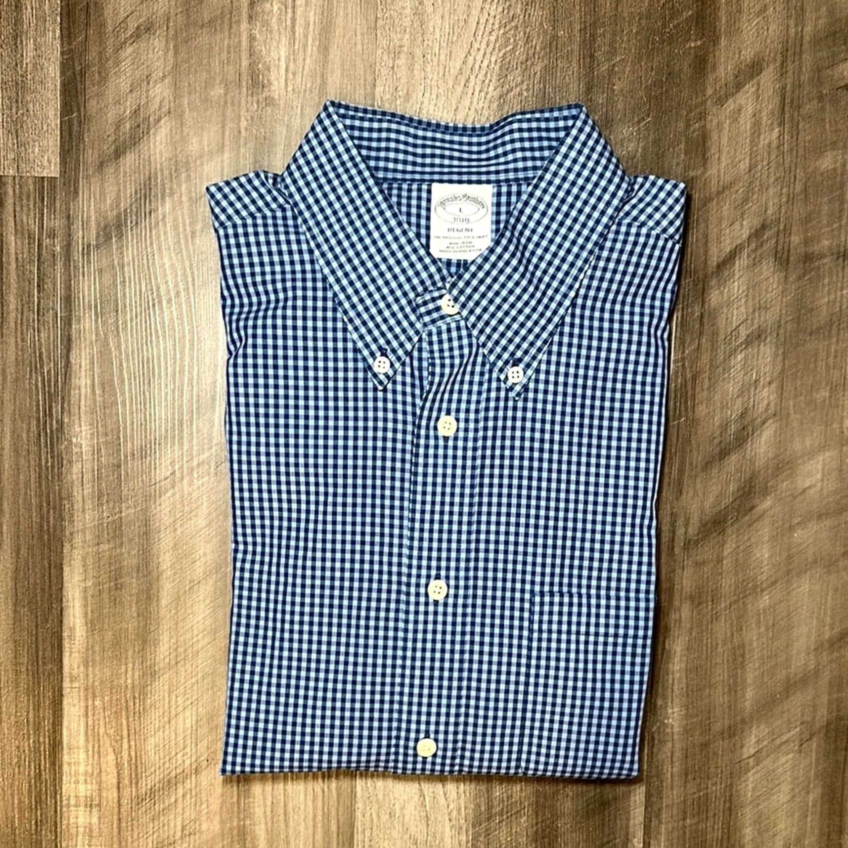Brooks Brothers Brooks Brothers Regent Non-Iron Checkered Gingham Long Sleeve Button Down L Men Blue Shirt Size US L / EU 52-54 / 3 - 2 Thumbnail