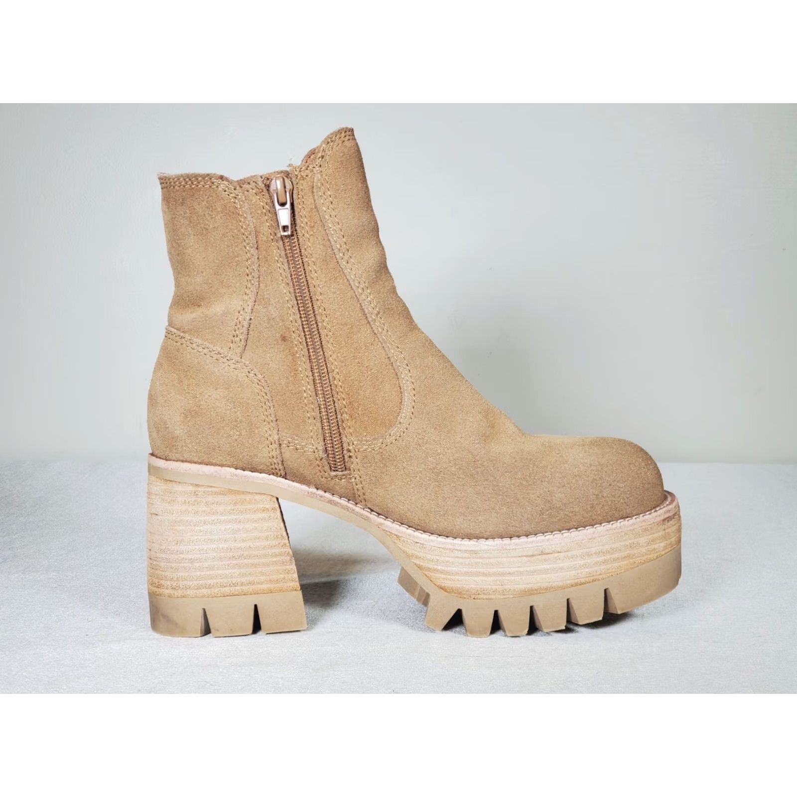 Free People Free People Jeffrey Campbell Preston Platform Ankle Boot Sand Suede US 8.5 Womens Size US 9 / IT 39 - 4 Thumbnail
