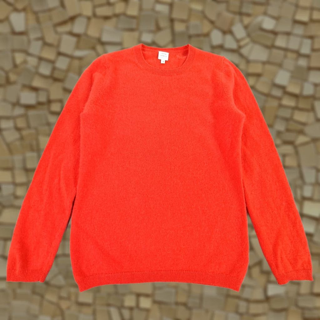 Vintage John Lewis Jumper 10 UK Coral Red 100% Cashmere Knit Pullover Womens Size L / US 10 / IT 46 - 1 Thumbnail