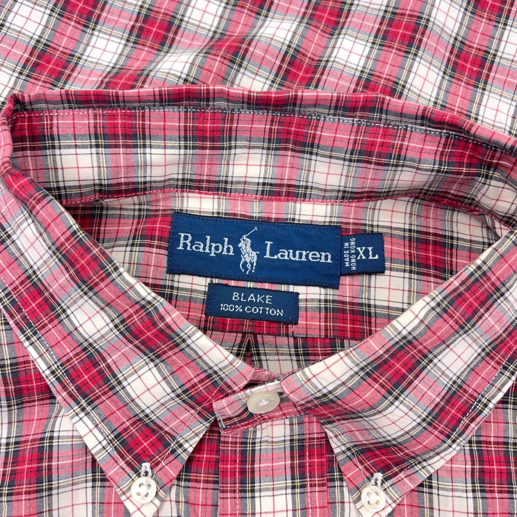 Ralph Lauren Ralph Lauren Shirt Men XL Red Plaid Button-Up Blake Poplin Dress Blue Pony A57 Size 46R - 5 Thumbnail