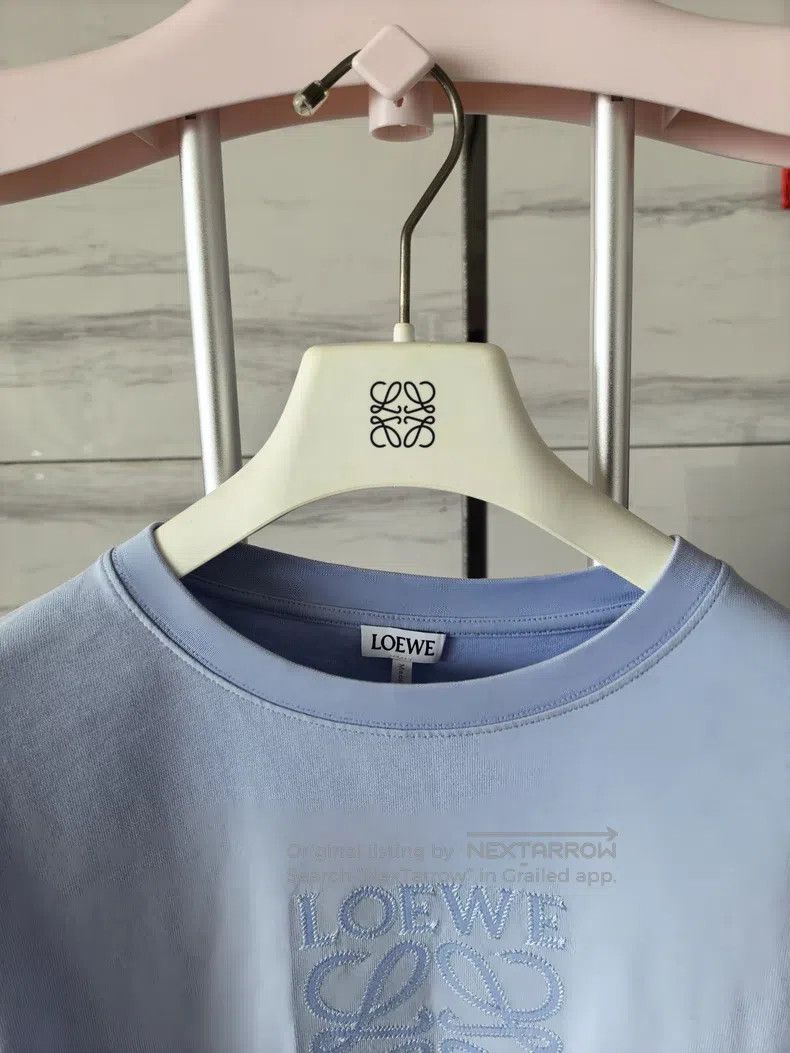 Loewe Loewe Embroidered Logo Drop Shoulder Short Sleeve T-Shirt, Size M / US 6-8 / IT 42-44 - 8 Thumbnail