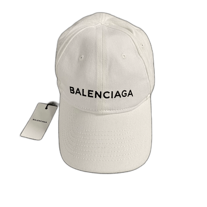 Balenciaga Balenciaga White Embroidered Logo Baseball Cap Size ONE SIZE - 1 Thumbnail