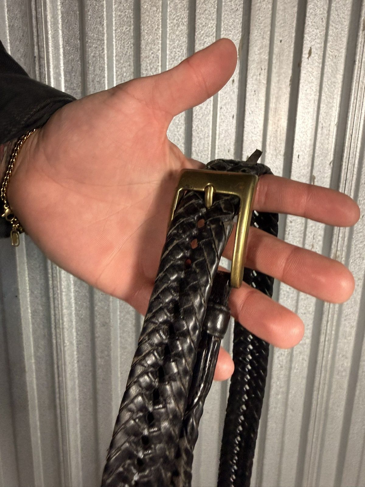 Other Vintage Dockers Leather Strapped Western Belt Size 46 - 2 Thumbnail