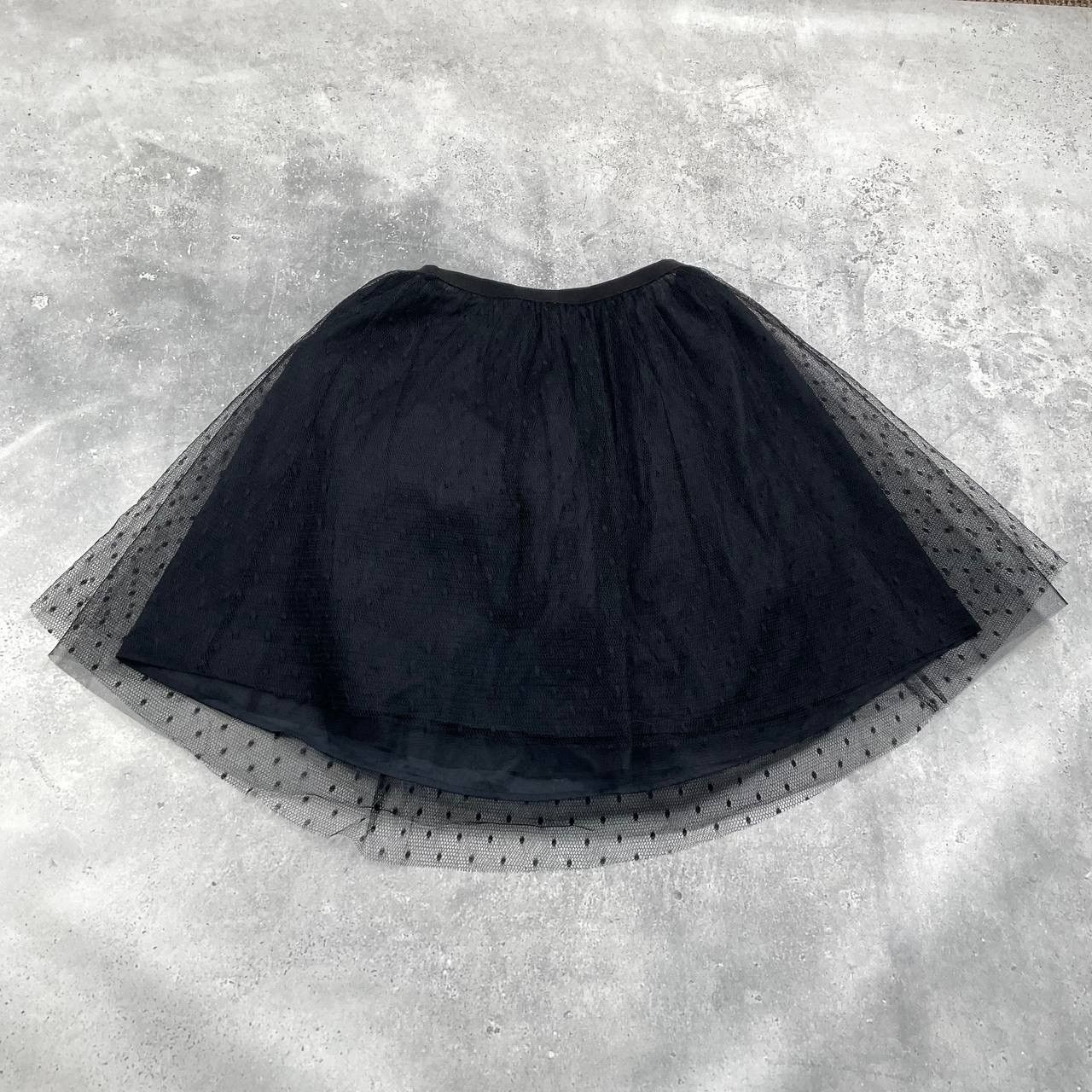 RED Valentino RED Valentino Black Polka Dot Tulle Mini Skirt Women’s 38/40 Size 28" / US 6 / IT 42 - 2 Thumbnail