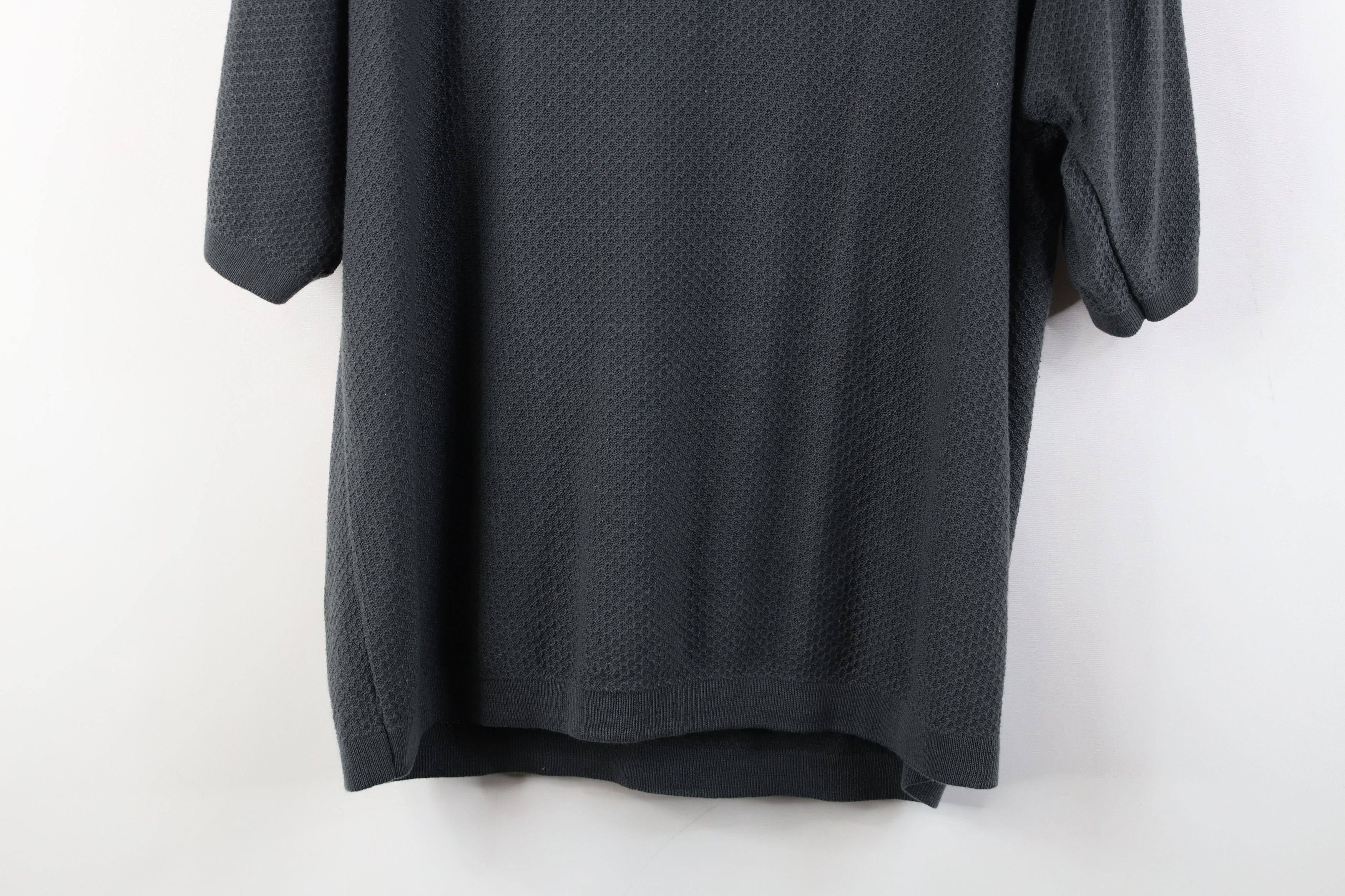 Vintage Vintage 90s Streetwear Thermal Knit Pullover Polo Shirt Gray Size US L / EU 52-54 / 3 - 10 Thumbnail