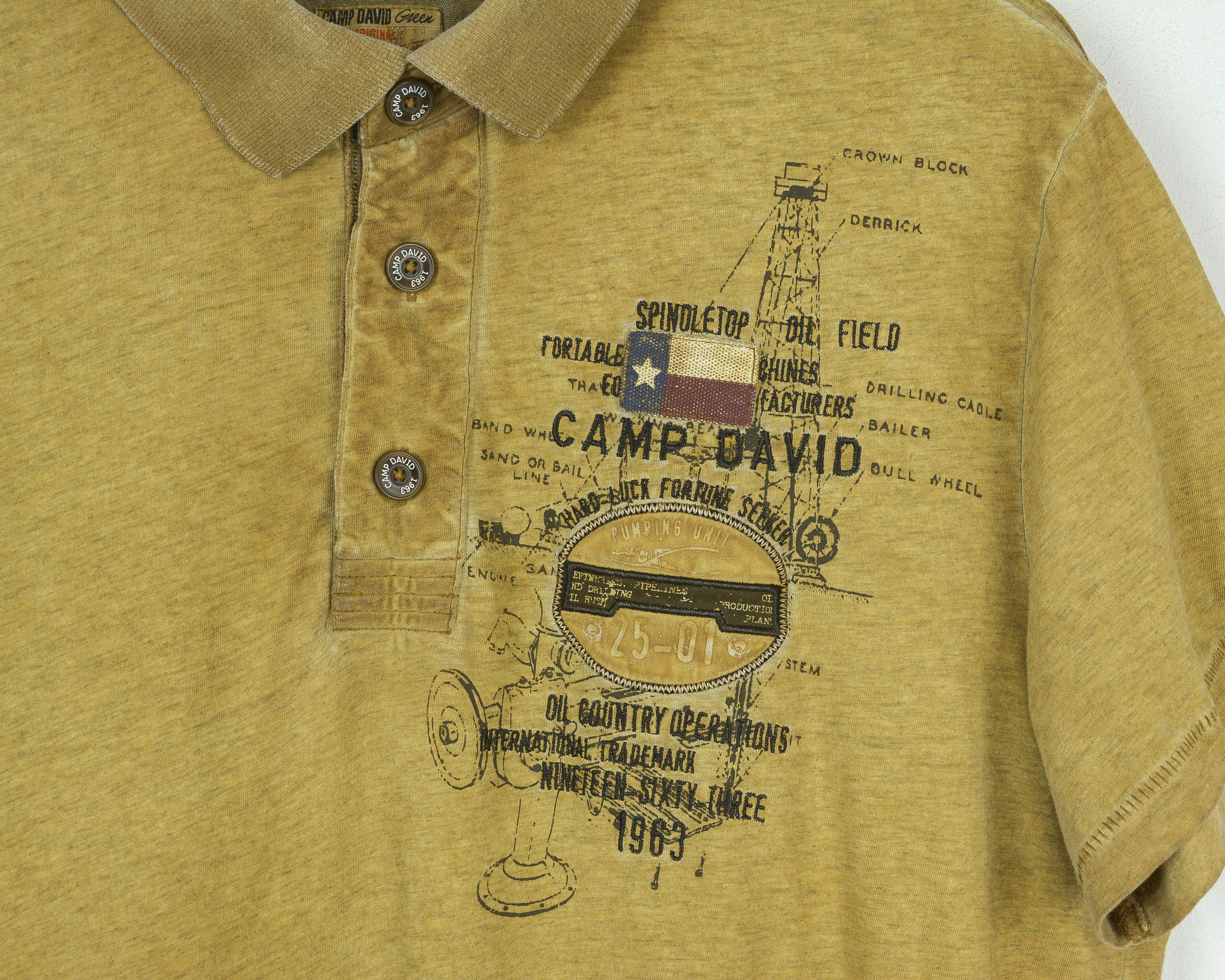 Camp David Polo M Shirt Short Sleeve Embroidery Cotton Casual Top L Size US M / EU 48-50 / 2 - 3 Thumbnail