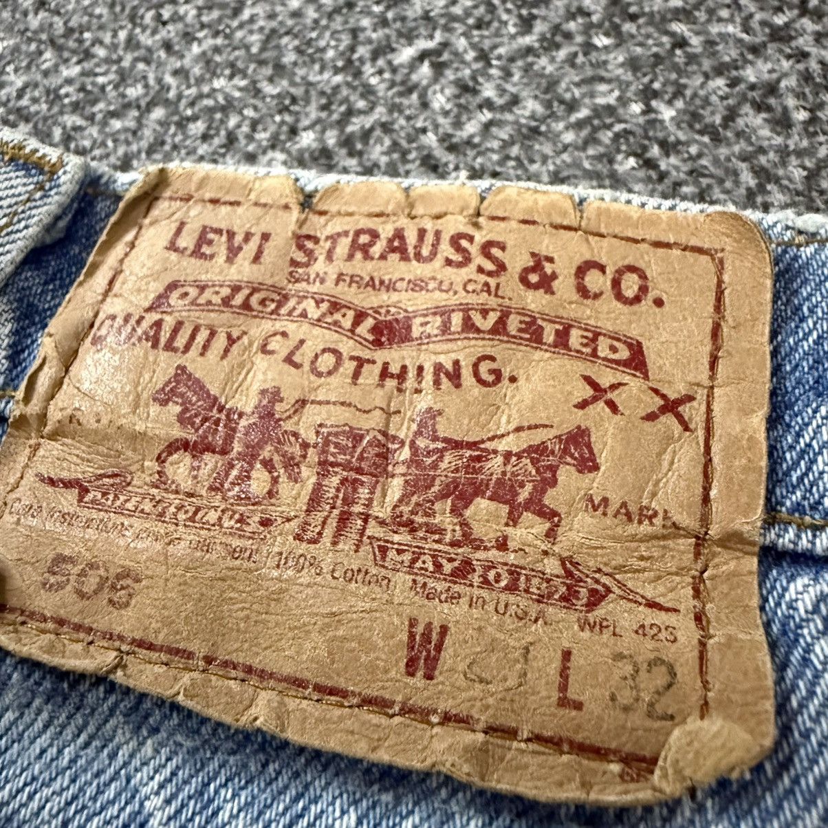 Levi's Vintage 90s Levis 505 Acid Washed Denim Made in Usa W27 Size US 27 - 18 Thumbnail