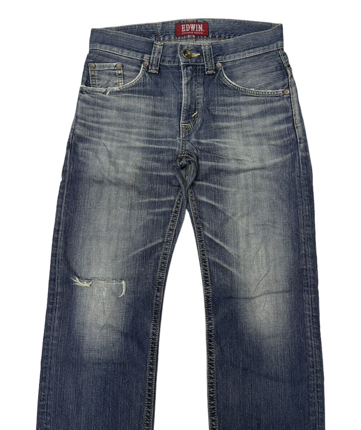 Edwin VINTAGE EDWIN XU DISTRESSED DENIM JEANS Size US 32 / EU 48 - 3 Thumbnail