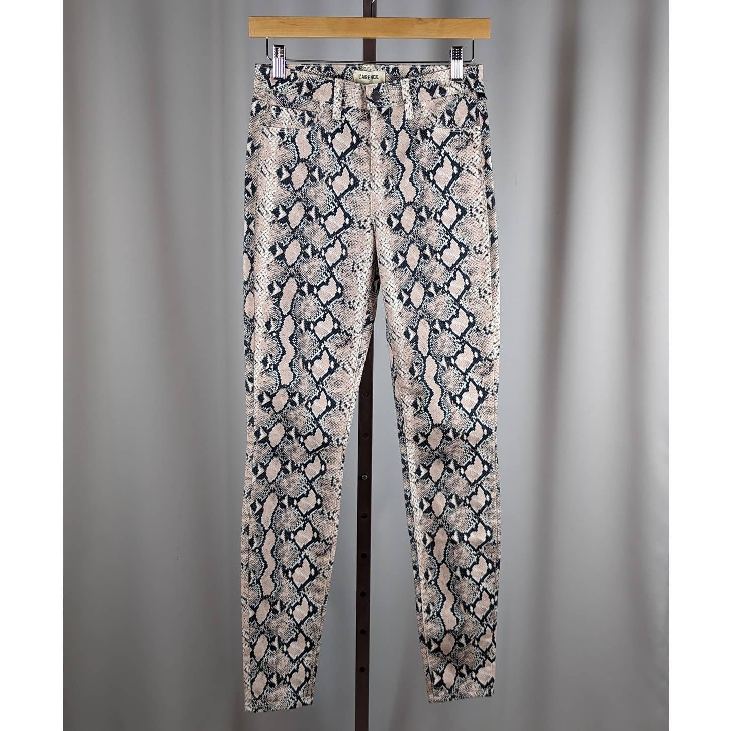L'AGENCE L’AGENCE Marguerite Pink Python Print High Rise Jeans Size 25" / US 0 / IT 36 - 3 Thumbnail