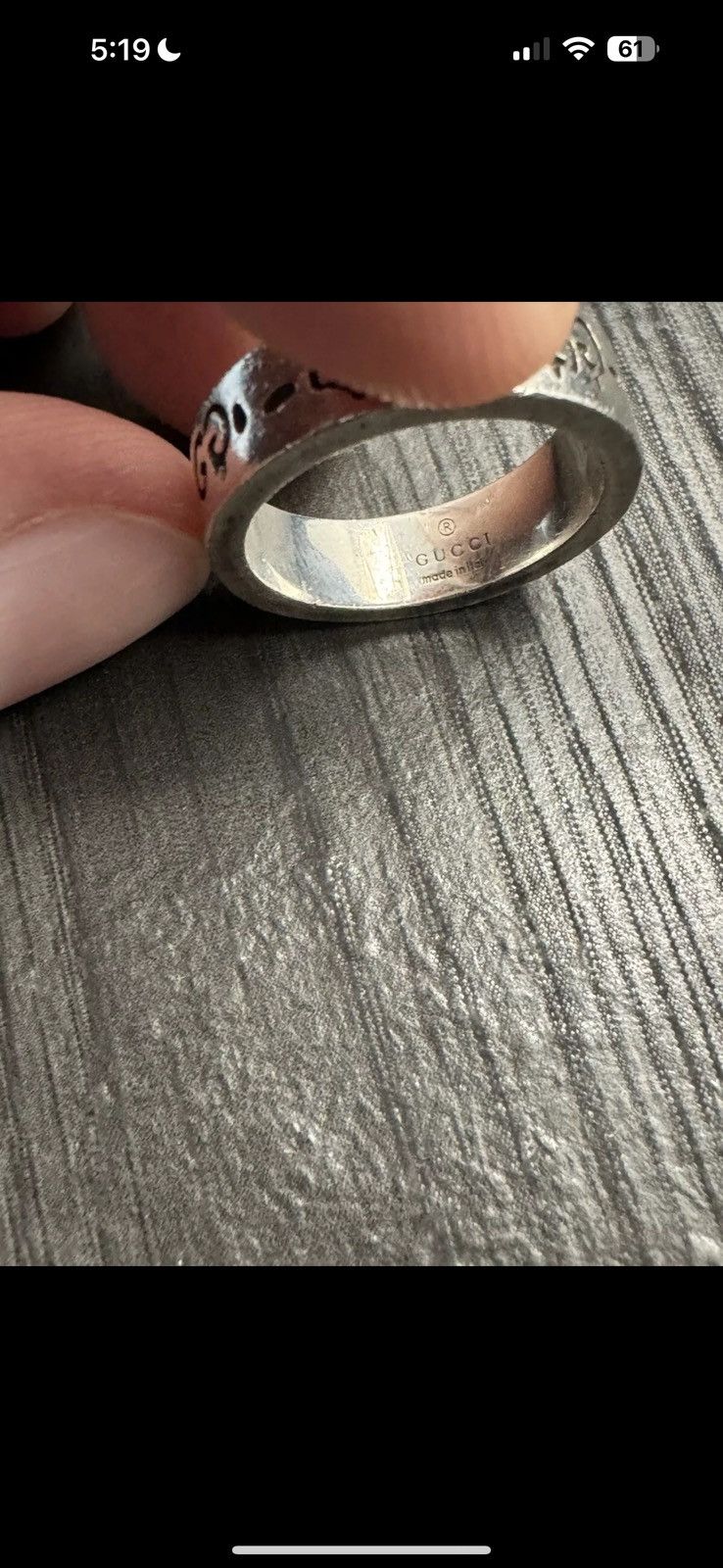 Gucci Gucci Ghost Ring In Silver Size 16 Size ONE SIZE - 4 Thumbnail