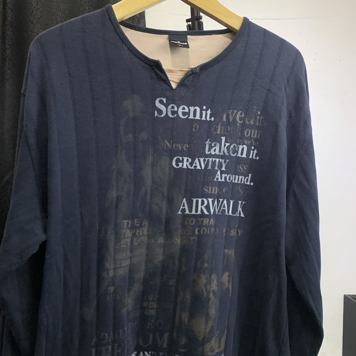 Airwalk Vintage Y2K Airwalk Poem Shirt Goth Punk Longsleeve Tees Size US XL / EU 56 / 4 - 2 Thumbnail