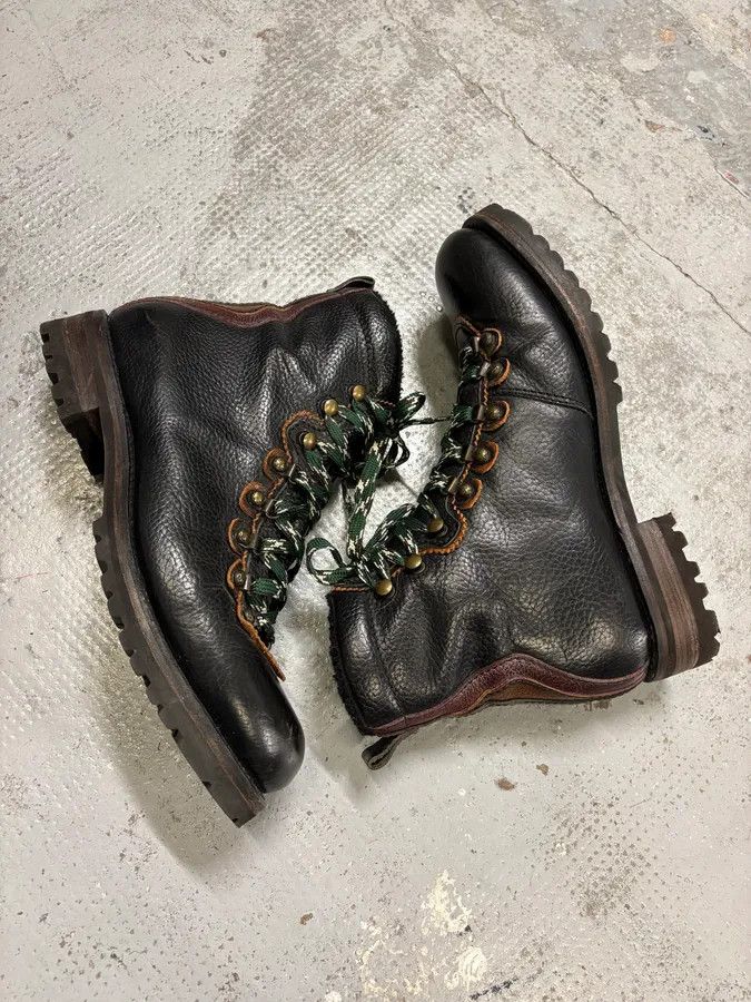 Dsquared2 Dsquared2 Black Leather Hiking Boots Size US 11 / EU 44 - 8 Thumbnail