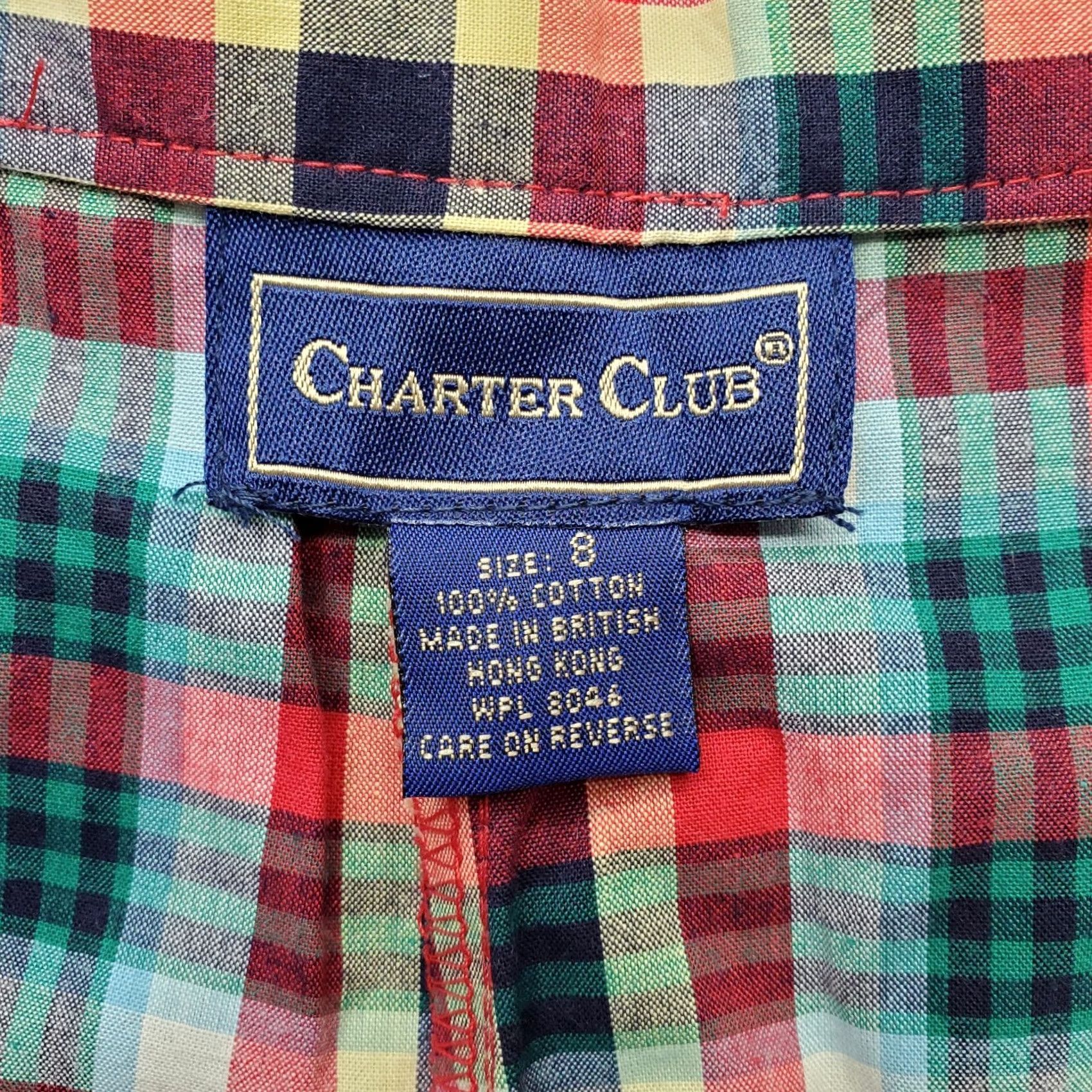 Charter Club Charter Club Camp Counselor Shorts Women: Womens Size 8 Multi Plaid High-Waisted Pleated Bermuda Shorts Size 30" / US 8 / IT 44 - 6 Thumbnail