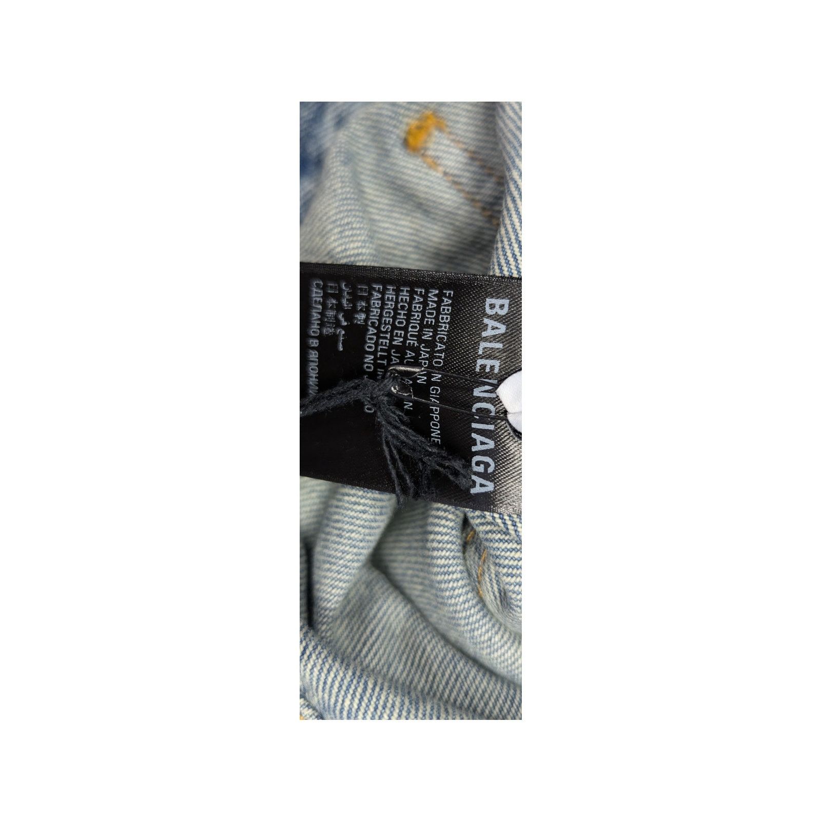 Balenciaga o1rshd1 Organic Blue Japanese Large Baggy Denim Jeans Blue Size US 32 / EU 48 - 17 Thumbnail