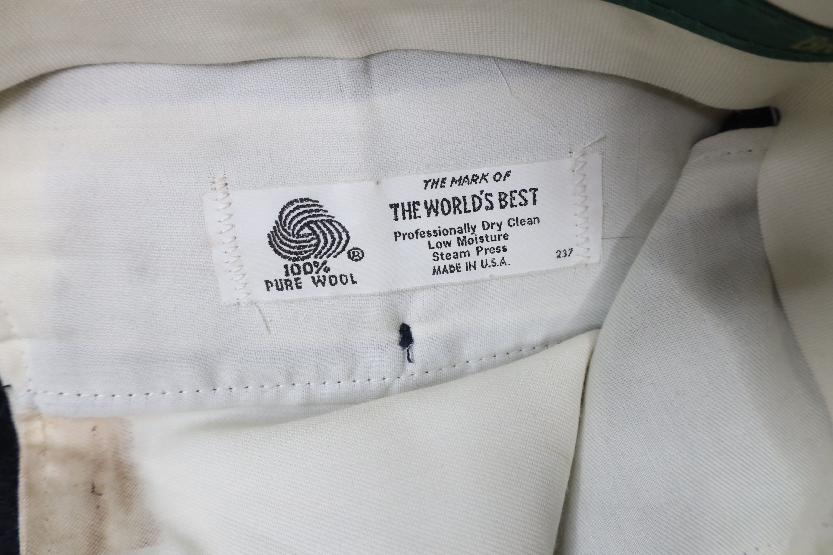 Vintage Vintage 90s Streetwear Wool Wide Leg Chino Pants Blue USA Size US 32 / EU 48 - 10 Thumbnail