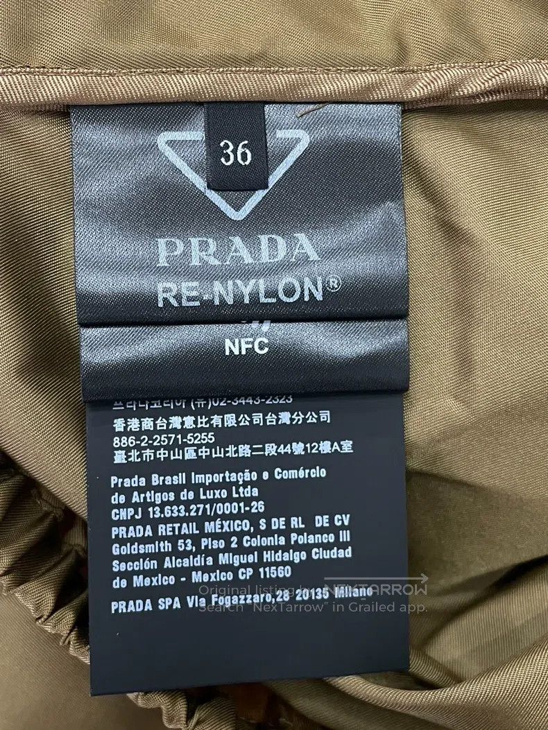 Prada Prada 25 Early Spring Khaki Hooded Triangle Jacket Windbre Size XS / US 0-2 / IT 36-38 - 5 Thumbnail