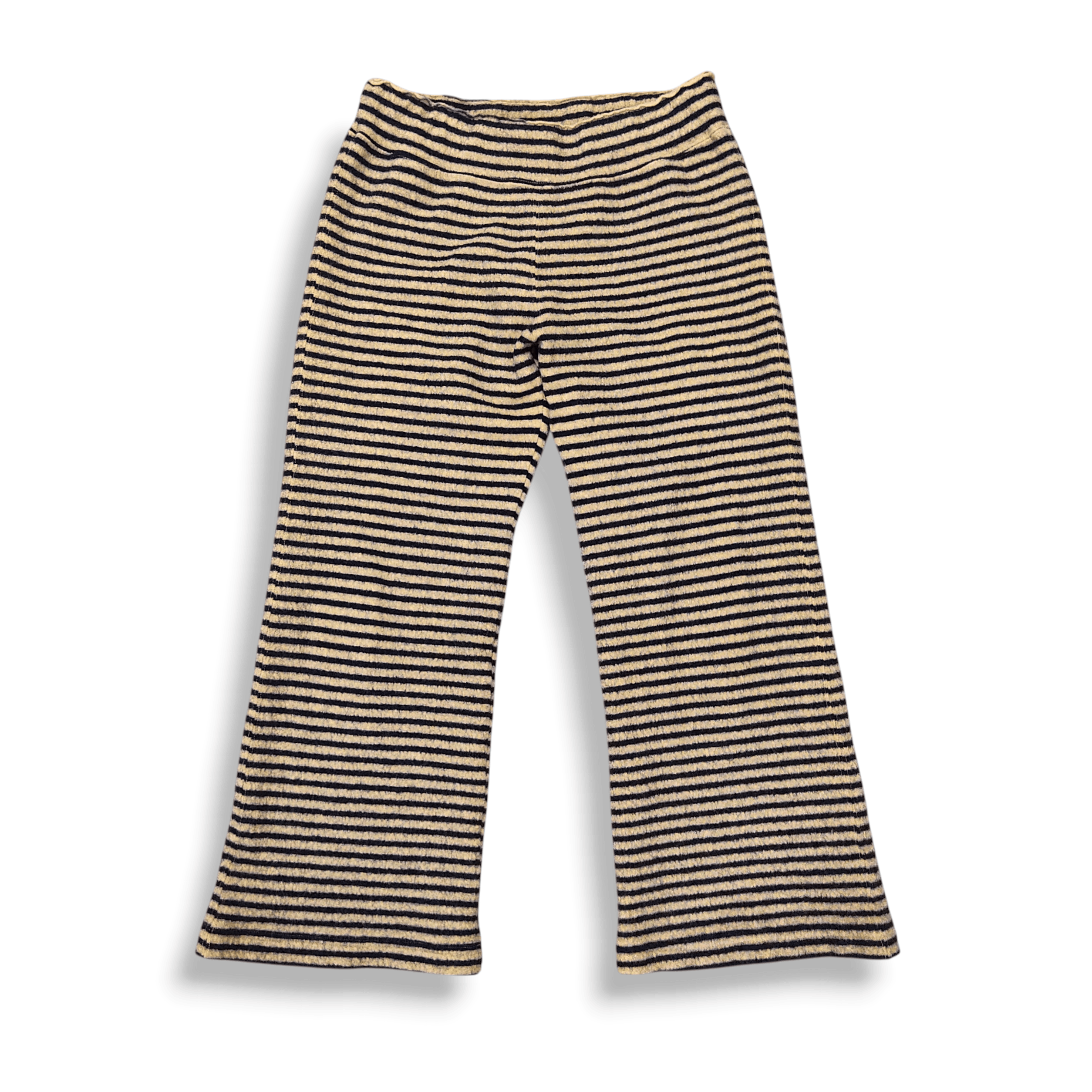 45rpm 45rpm Striped Fleece Wool Flare Cropped Pants Size 30" / US 8 / IT 44 - 1 Thumbnail