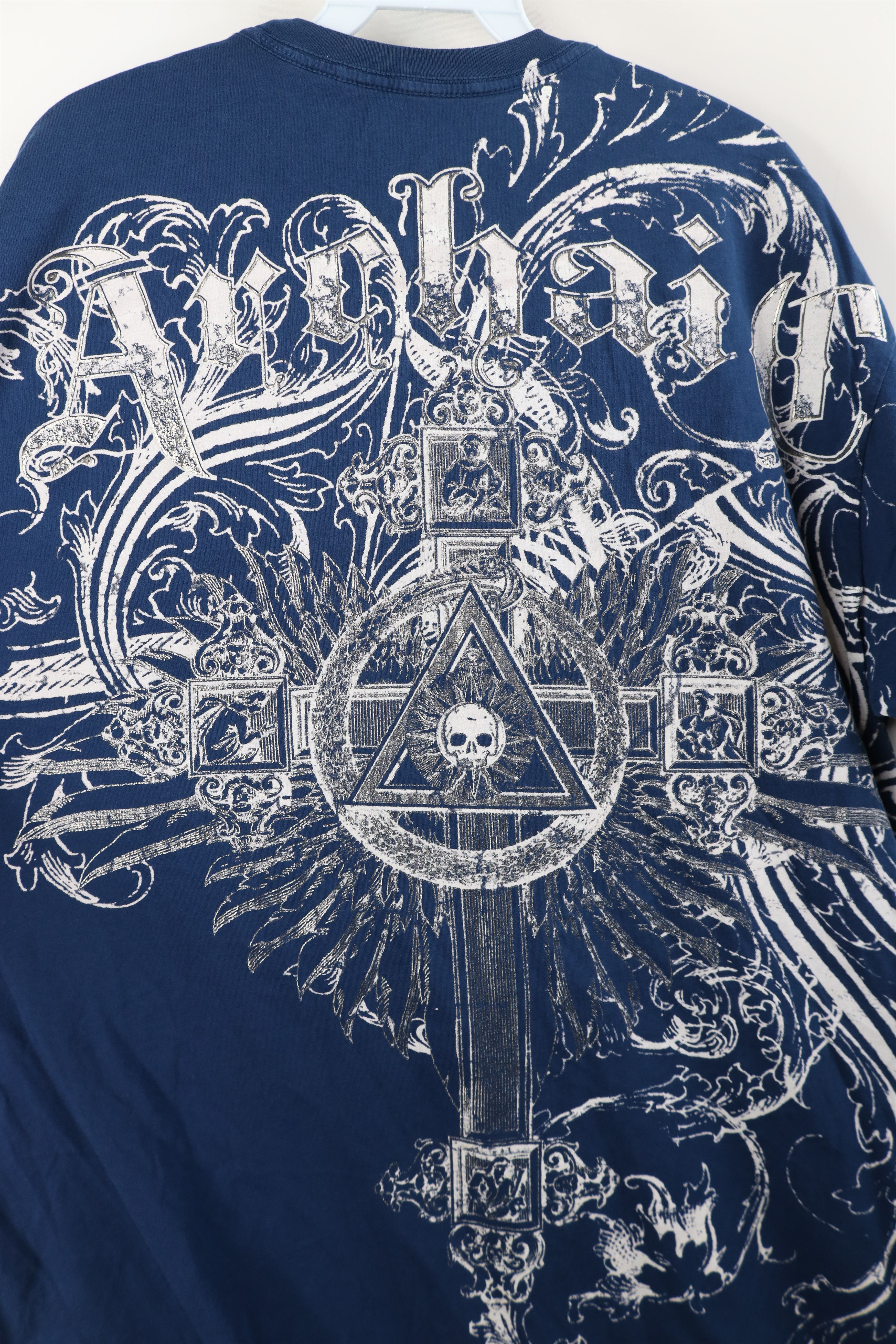 Affliction Vintage Affliction Tribal Cross Skull UFC MMA T-Shirt USA Size US XXL / EU 58 / 5 - 12 Thumbnail
