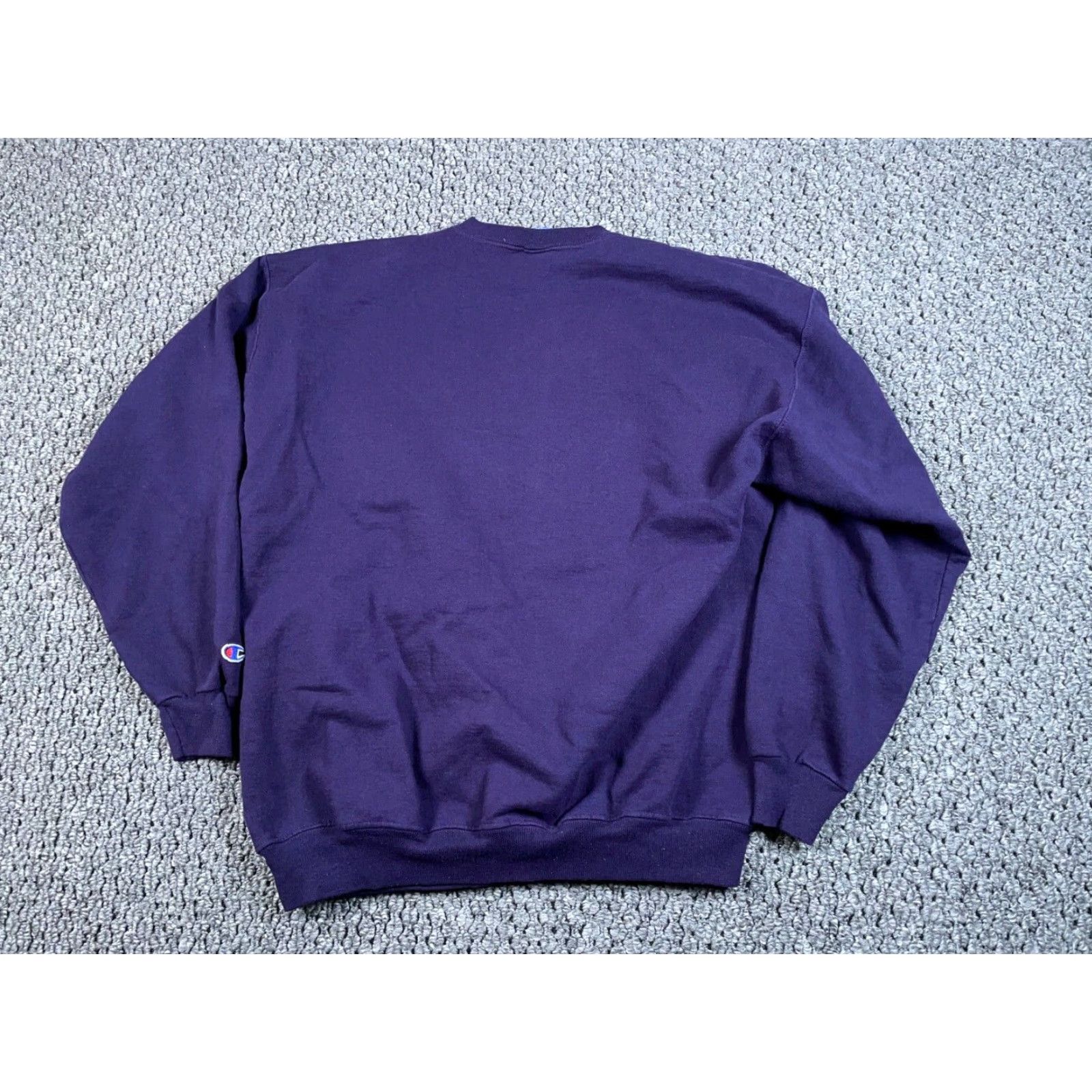 Champion VINTAGE Champion Sweatshirt Crewneck Adult Large Purple 90s Logo 50/50 Men Pullover Size US L / EU 52-54 / 3 - 2 Thumbnail
