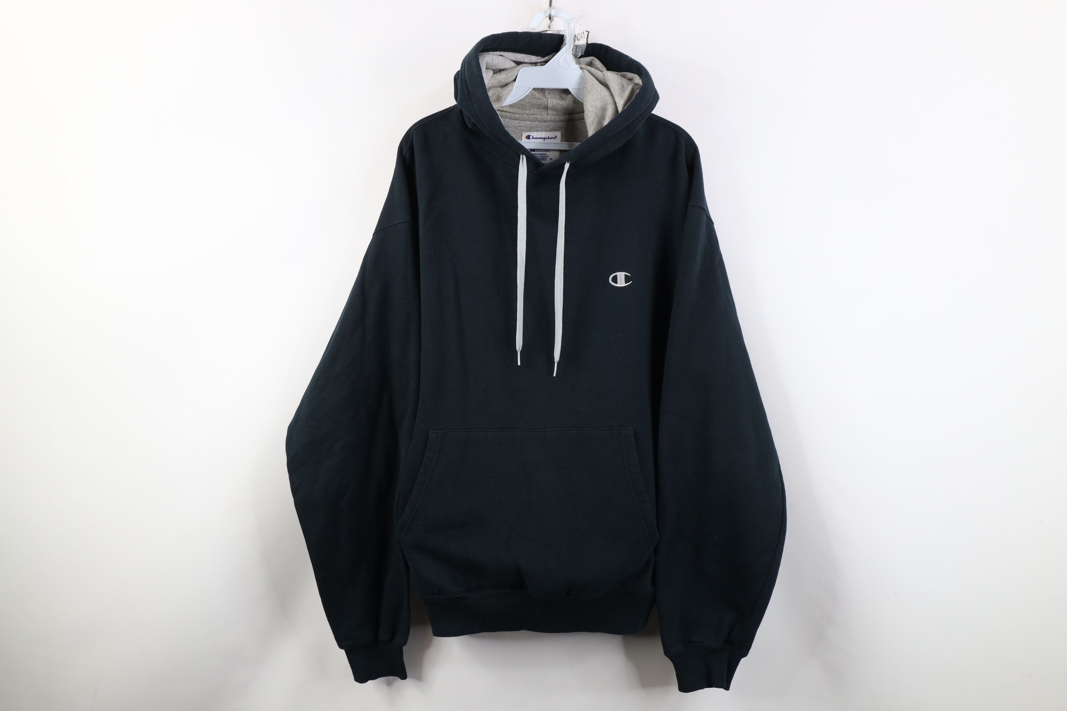 Champion Vintage Y2K Champion Classic Logo Hoodie Sweatshirt Black Size US L / EU 52-54 / 3 - 1 Thumbnail