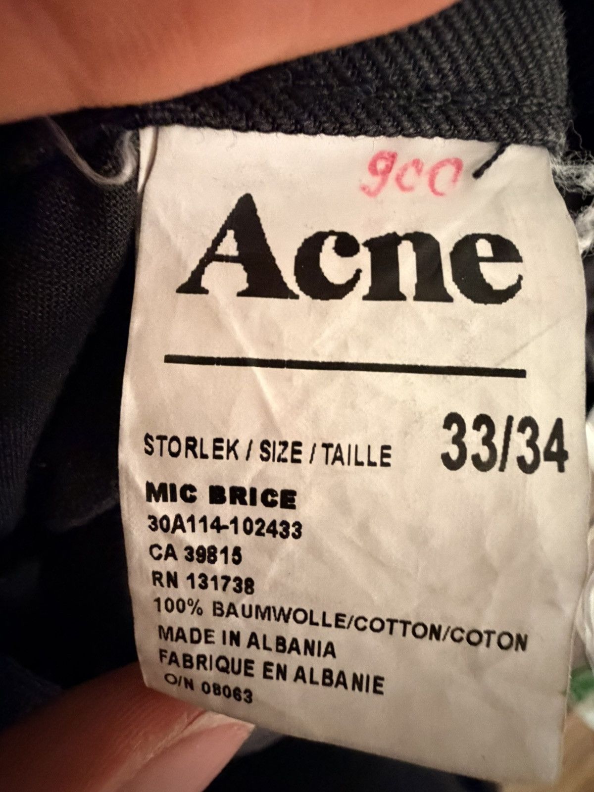 Acne Studios Ance Studios Washed Denim Jeans Size US 33 - 3 Thumbnail