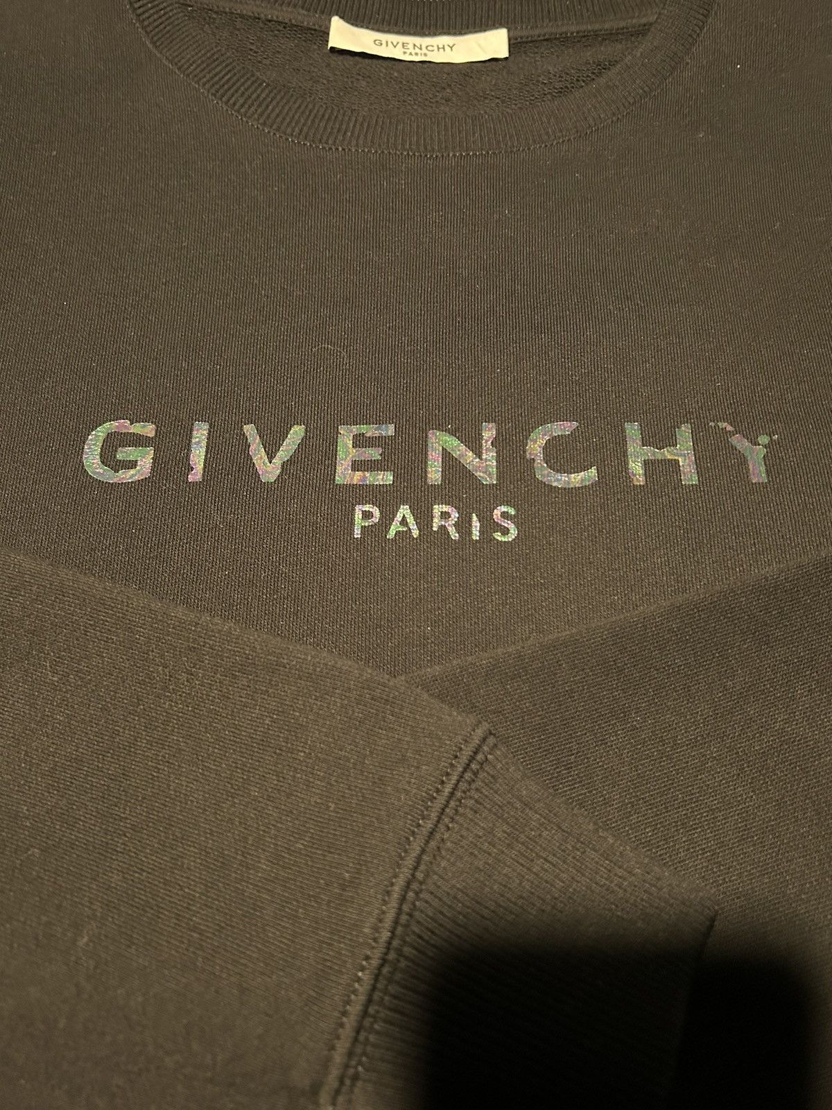 Givenchy Givenchy Green Iridescent Logo Sweatshirt Size US XXL / EU 58 / 5 - 6 Thumbnail