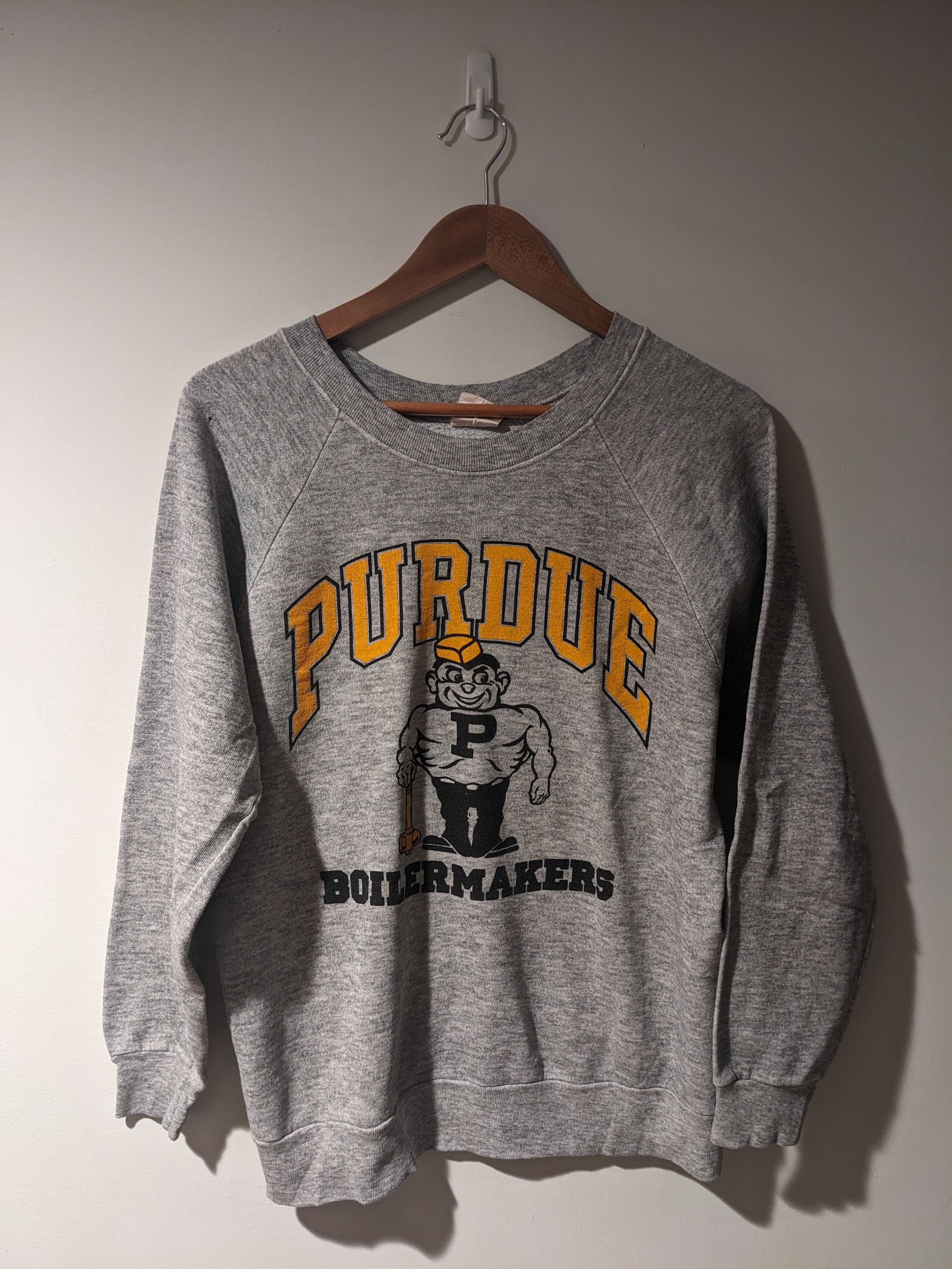 NCAA Vintage 80s Purdue Boilermakers Lightweight Sweatshirt Size US L / EU 52-54 / 3 - 1 Thumbnail