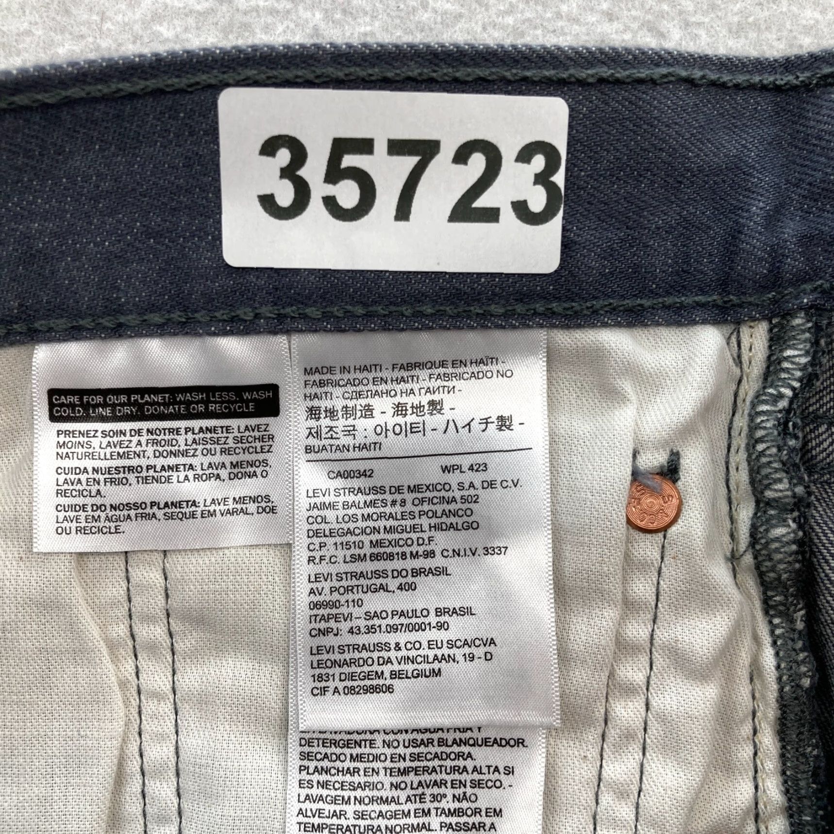 Levi's VINTAGE Levi's 501 Jeans Mens 33x32 Gray Denim Button Fly Straight Grunge Y2K Size US 33 - 5 Thumbnail