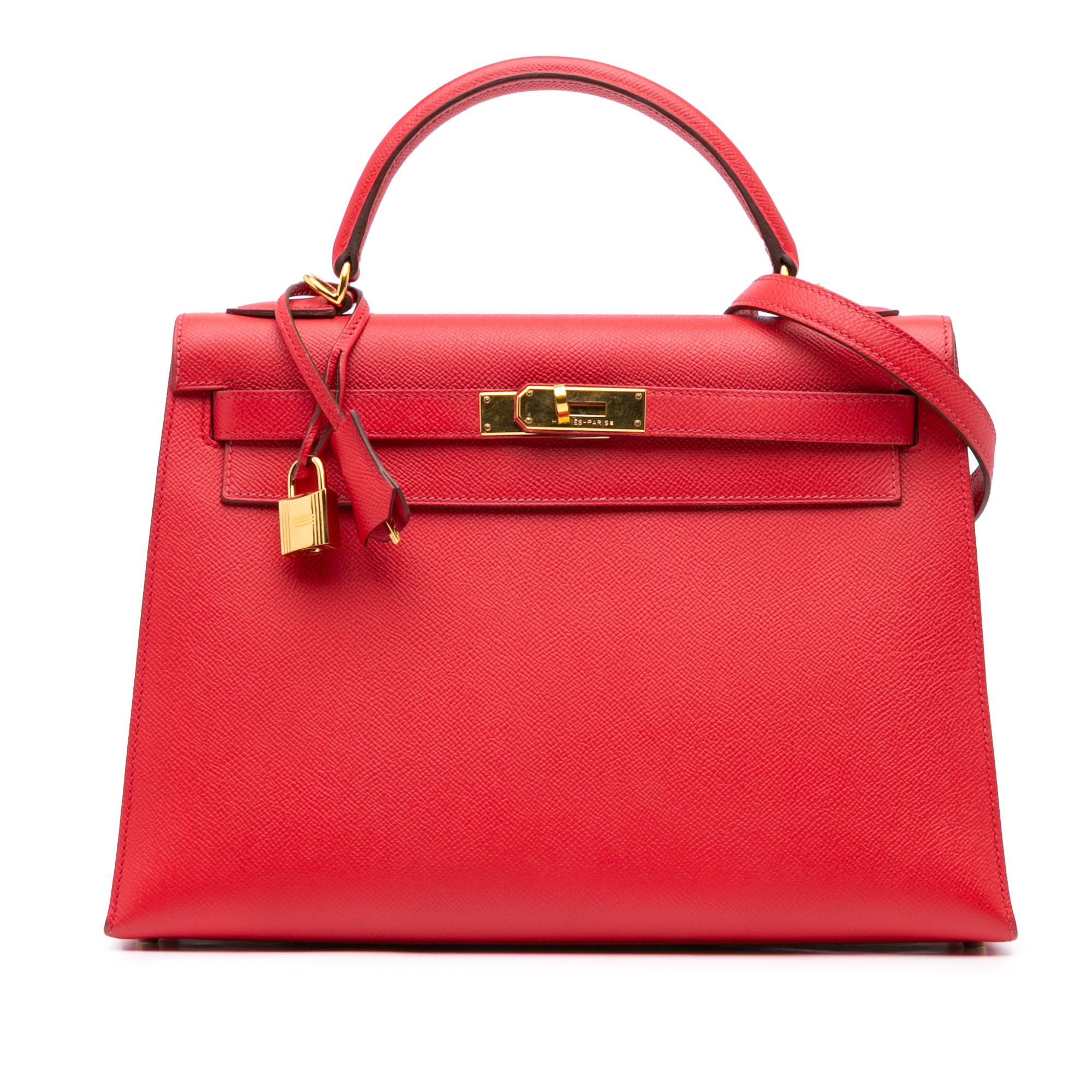Hermes Hermès Epsom Kelly II Sellier 32 Red Size ONE SIZE - 1 Thumbnail