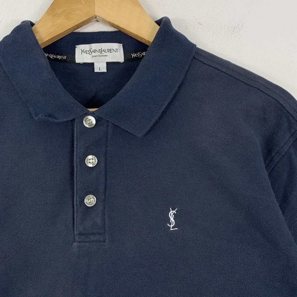 Yves Saint Laurent Vintage YVES SAINT LAURENT Ysl Pour Homme Polo Tshirt Size US L / EU 52-54 / 3 - 4 Thumbnail