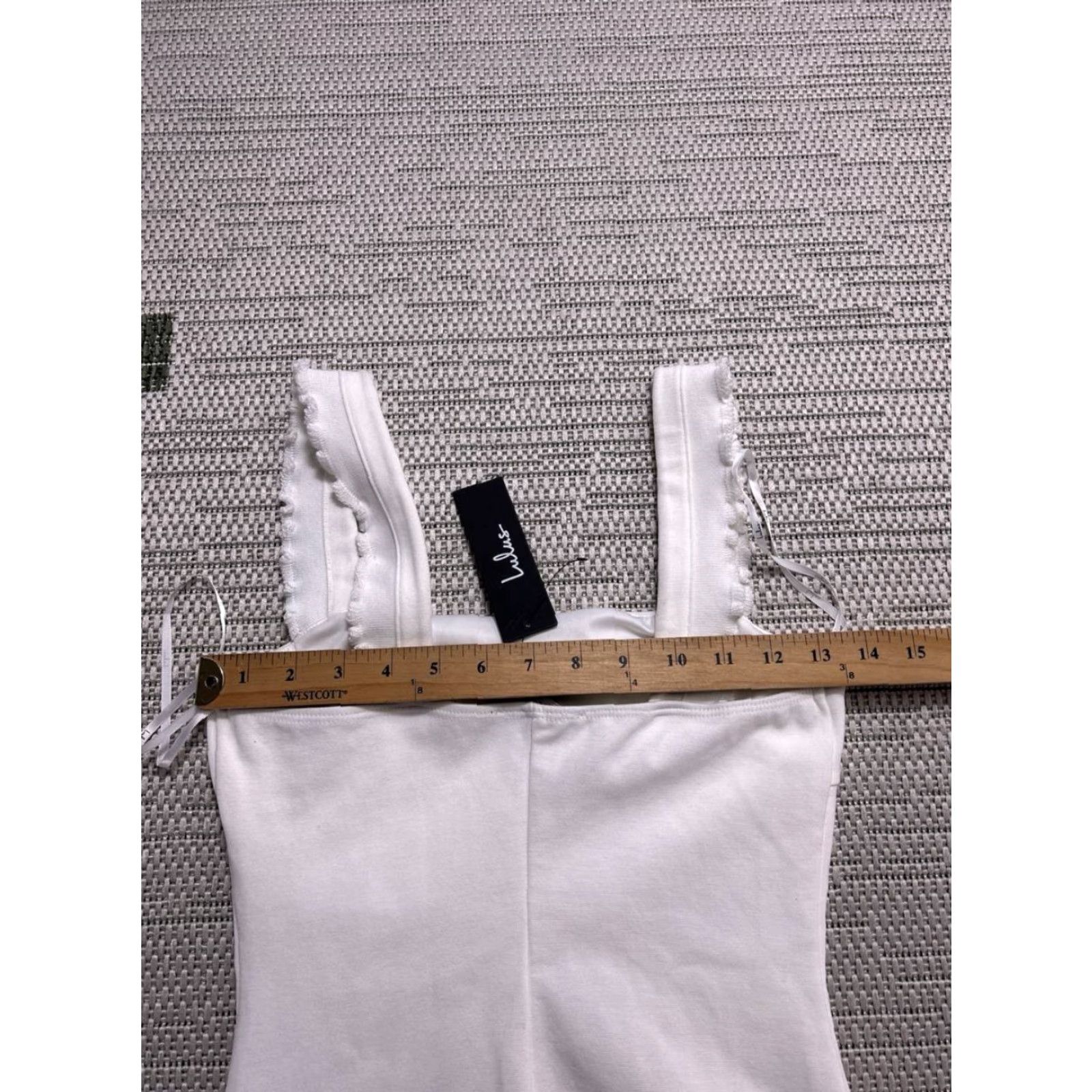 Lulus Lulus Bodycon Midi Dress Womens XS White Stretch Knit Square Neck Shirt? Size XS / US 0-2 / IT 36-38 - 7 Thumbnail