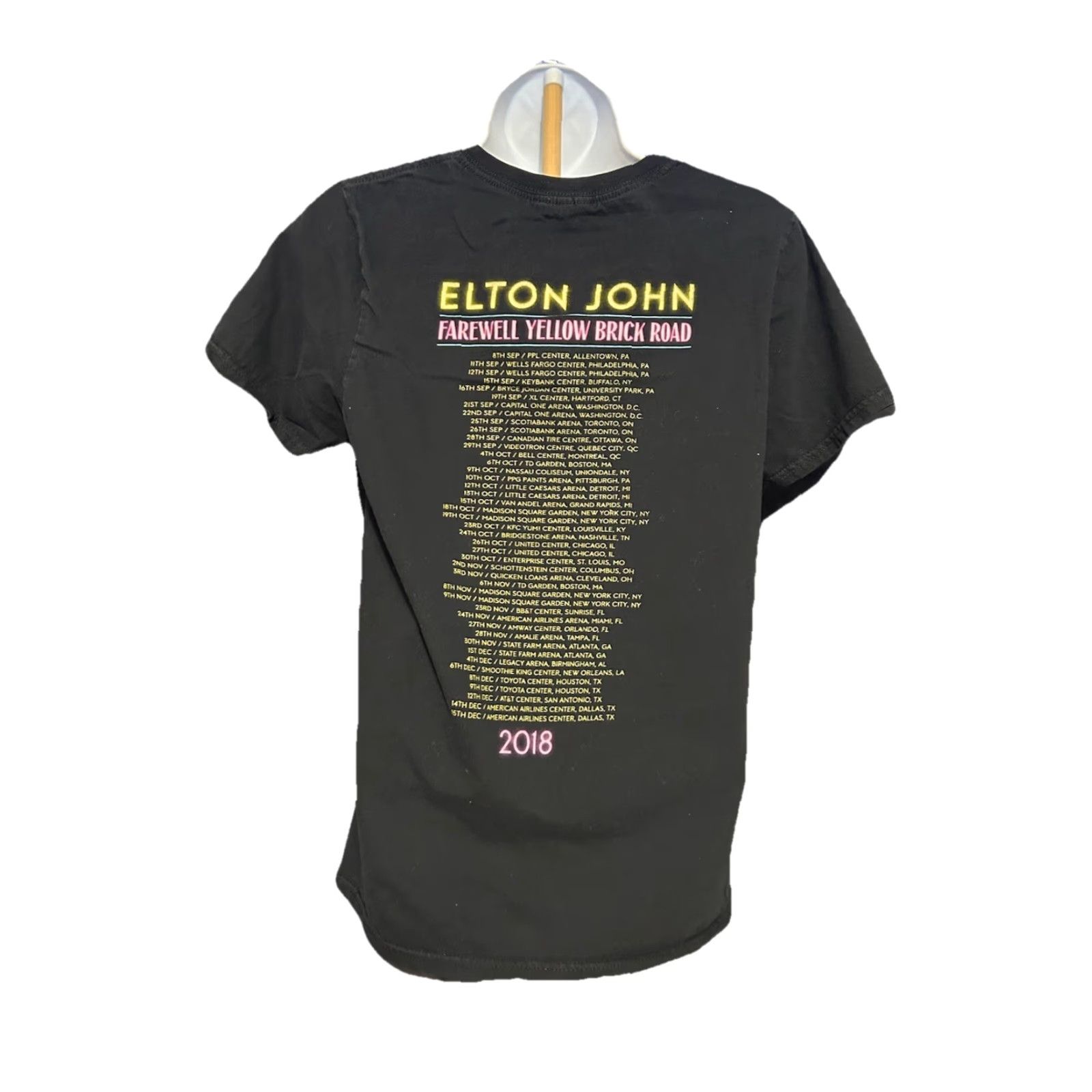 Doublet Elton John Farewell Yellow Brick Road 2018 Tour Shirt Adult Small Black Graphic Print Crew Neck Short Sleeve T-Shirt Mens Regular 2010-2019 Vintage No Size US S / EU 44-46 / 1 - 2 Thumbnail