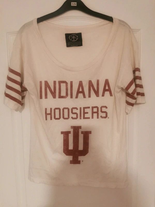 Other Indiana hoosiers white t shirt scoop neck Size S / US 4 / IT 40 - 1 Thumbnail