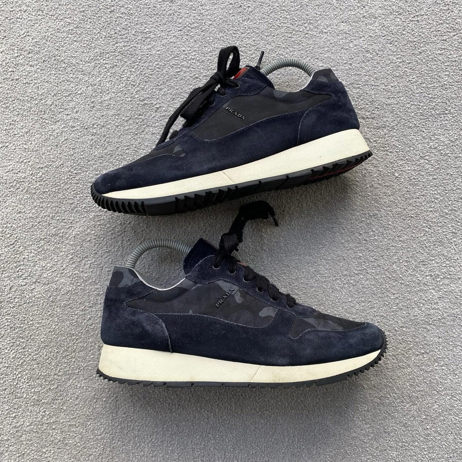 Prada Prada Women’s Navy Camo Trainers Size EU39 Size US 9 / IT 39 - 1 Thumbnail