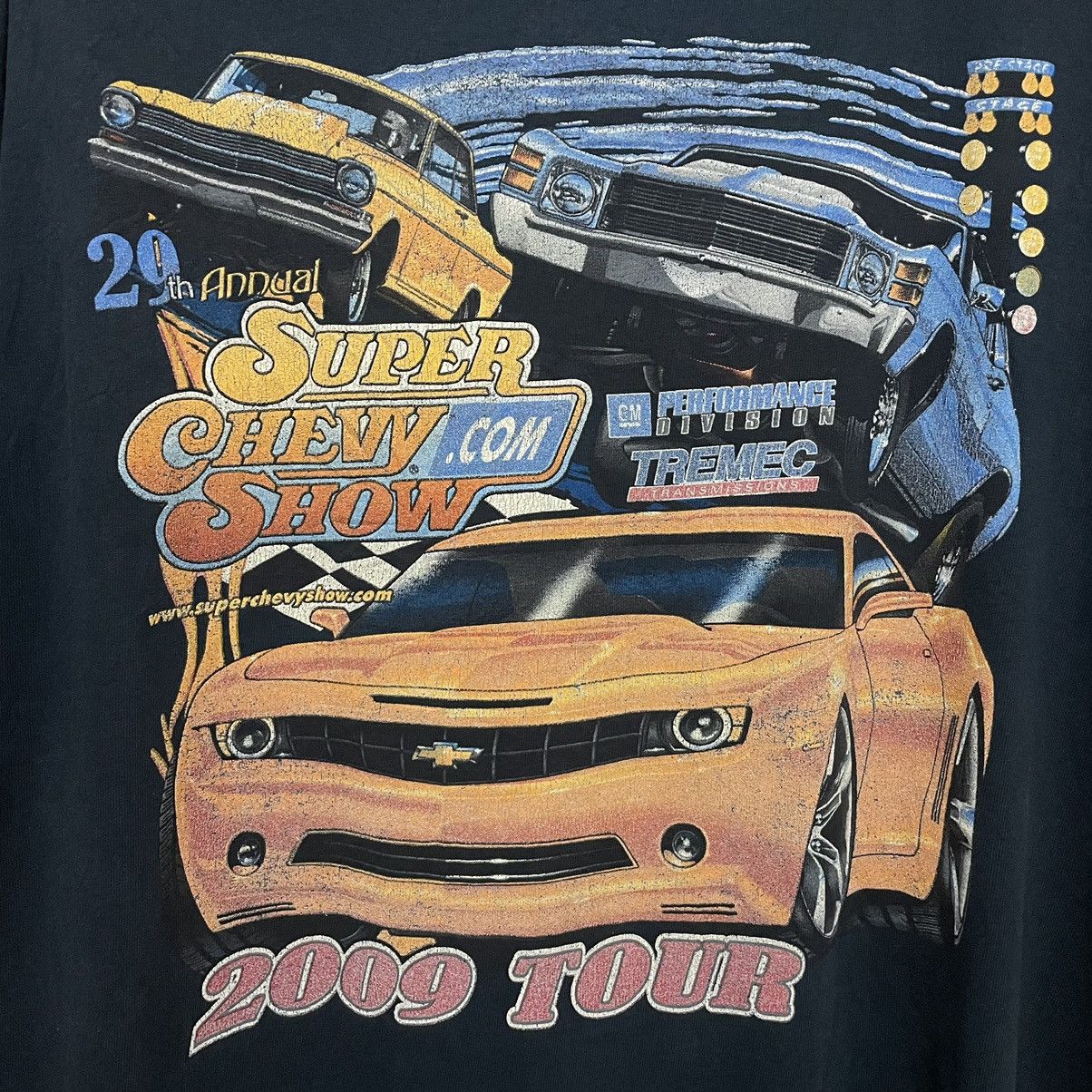 Chevrolet × Vintage Vintage 2009 Super Chevy Show Tour T Shirt Size US XL / EU 56 / 4 - 2 Thumbnail