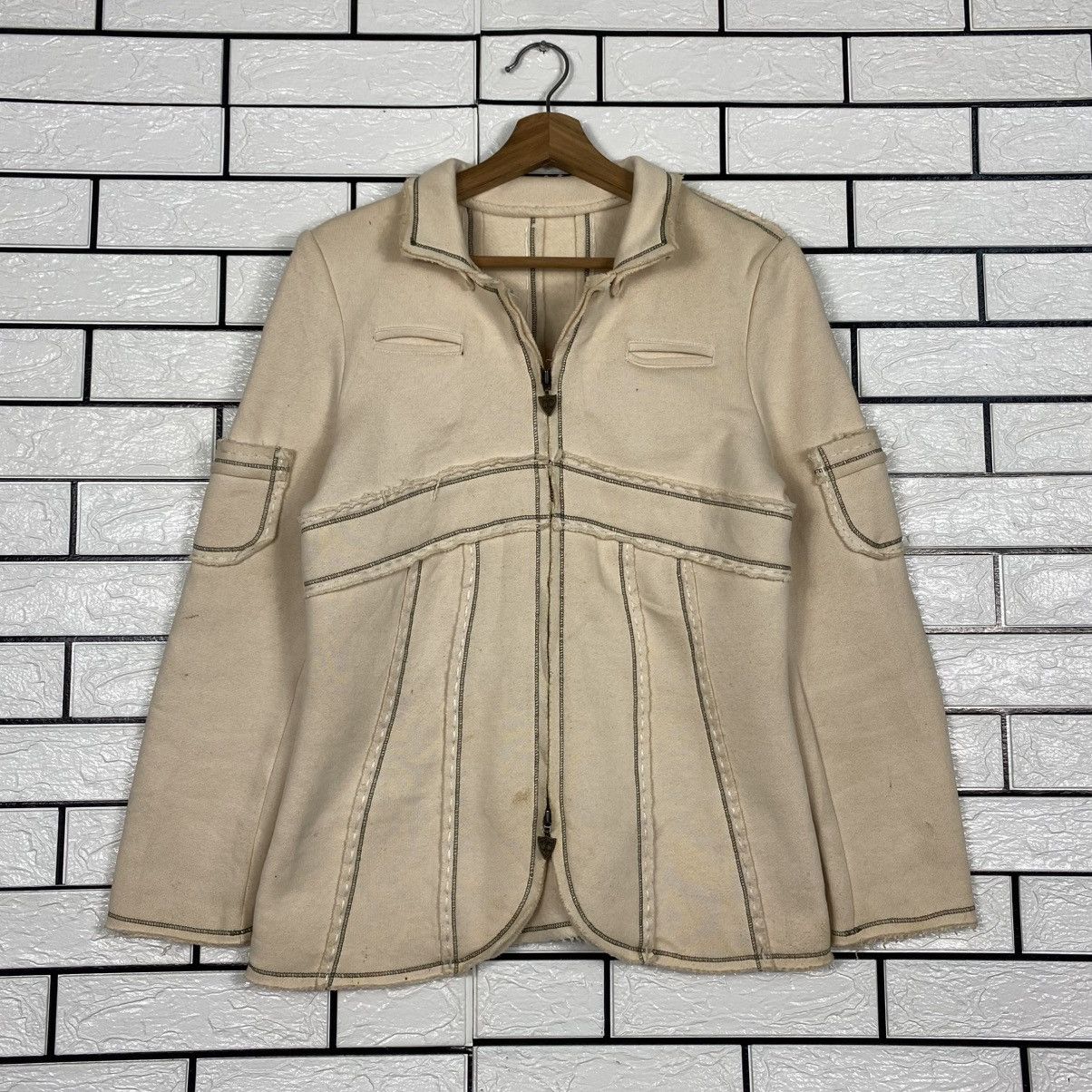 Japanese Brand 📌Vintage Wool Zipper Jacket Via Faburicca Issey Miyake Size US M / EU 48-50 / 2 - 2 Thumbnail
