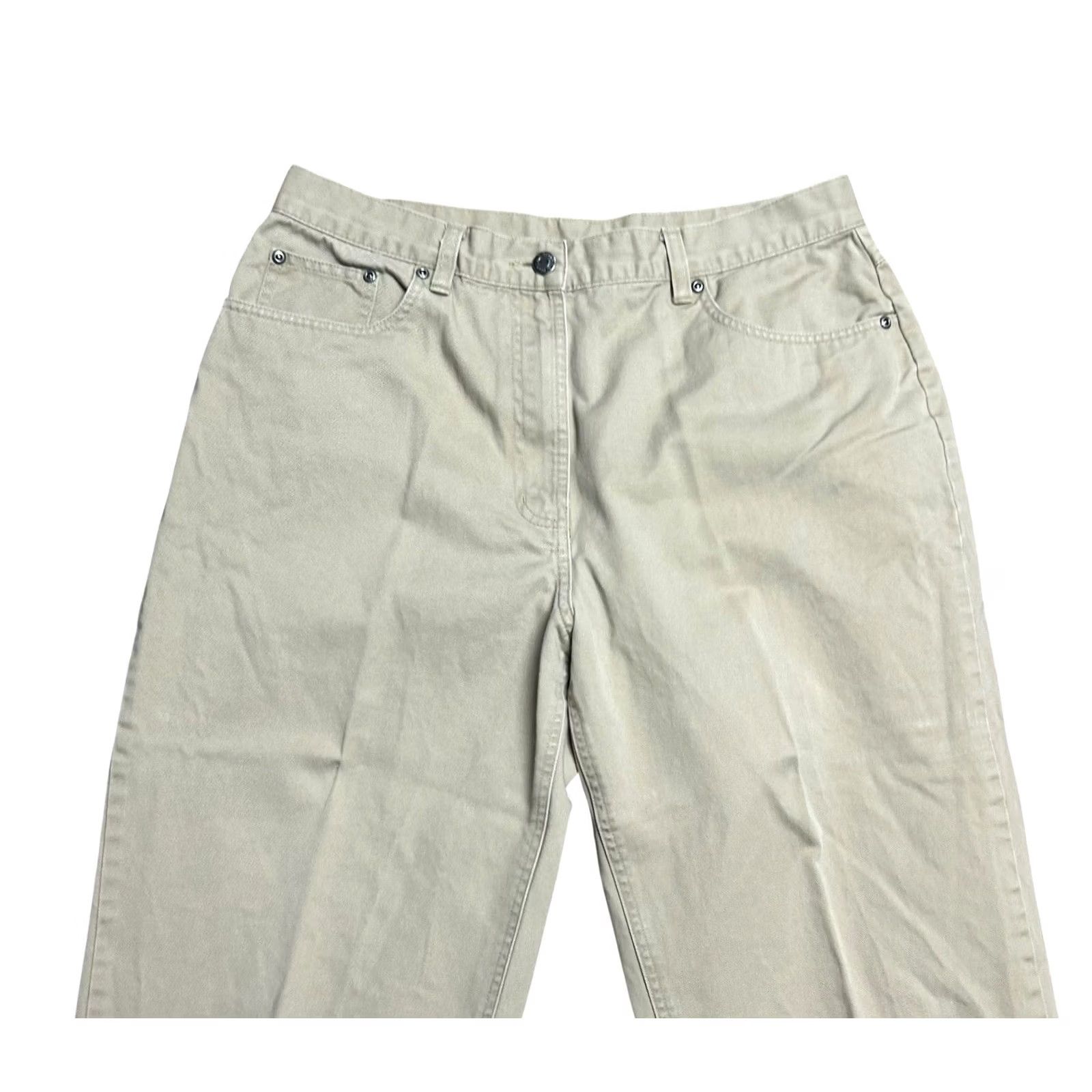 Vintage VINTAGE L.L. Bean Pants Womens 16 Khaki High Waist Mom 90s Hong Kong Pants Regular Girls/ Womens Size 38" / US 16 / IT 52 - 5 Thumbnail